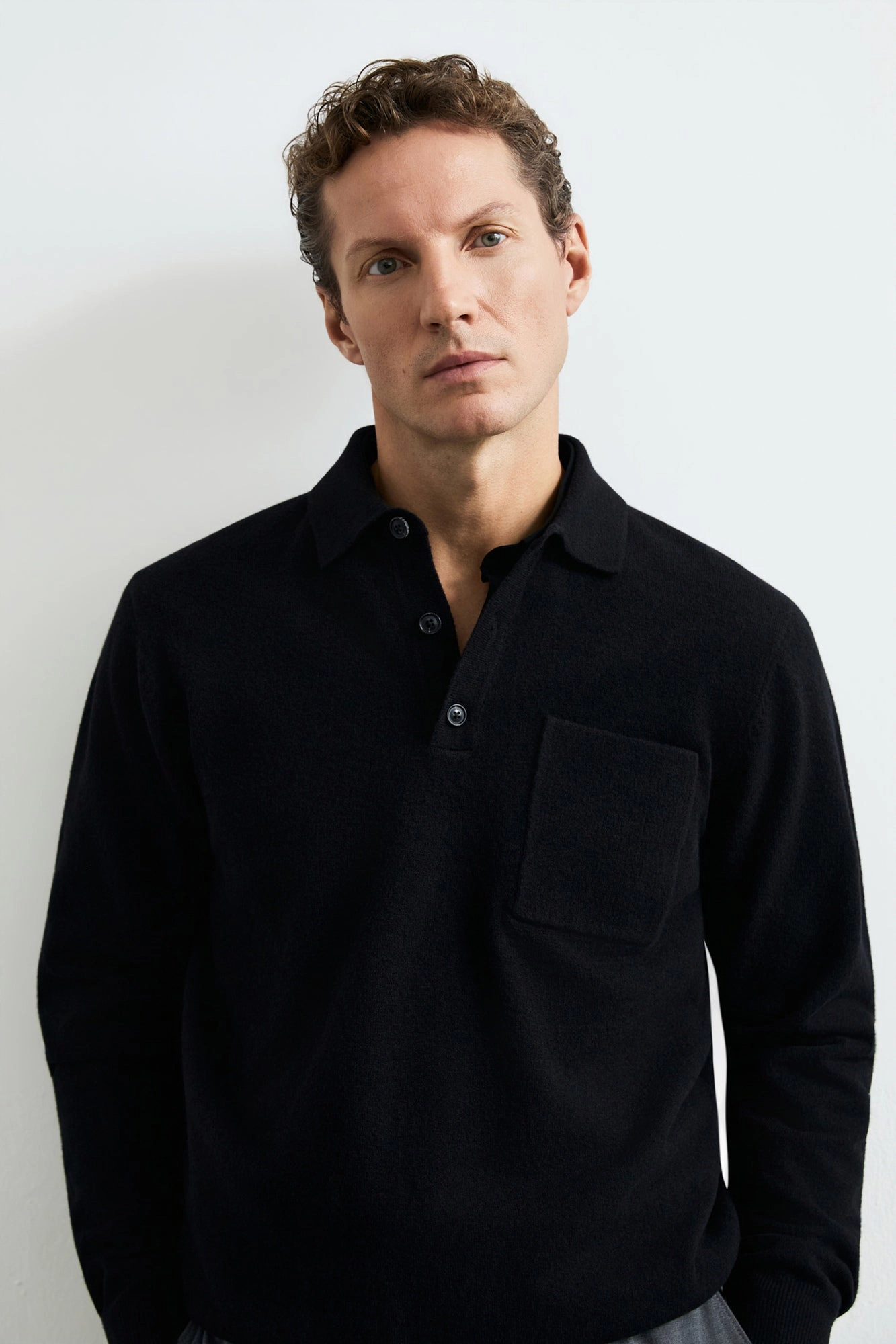 Lufian Men's Knit Polo Sweater