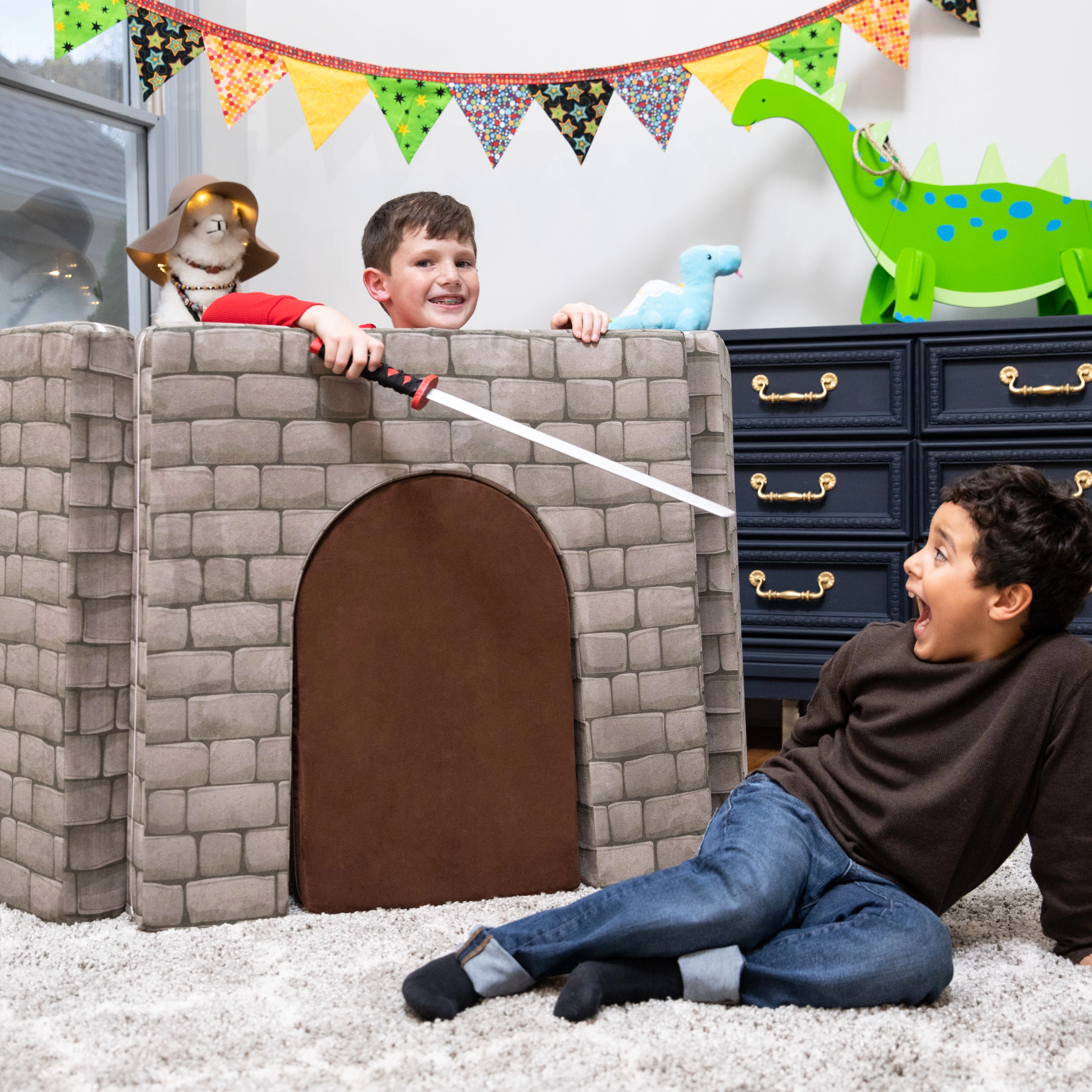 Zipline Playscape Castle Gate - Modular Playtime Furniture for Imaginative Kids