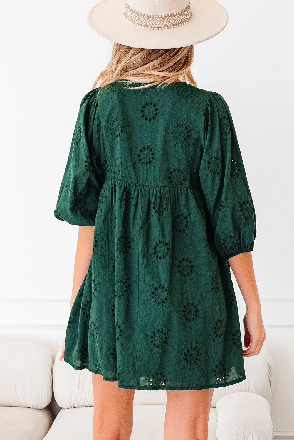 Threaded Pear Women's Beth Sleeve Swing Mini Dress