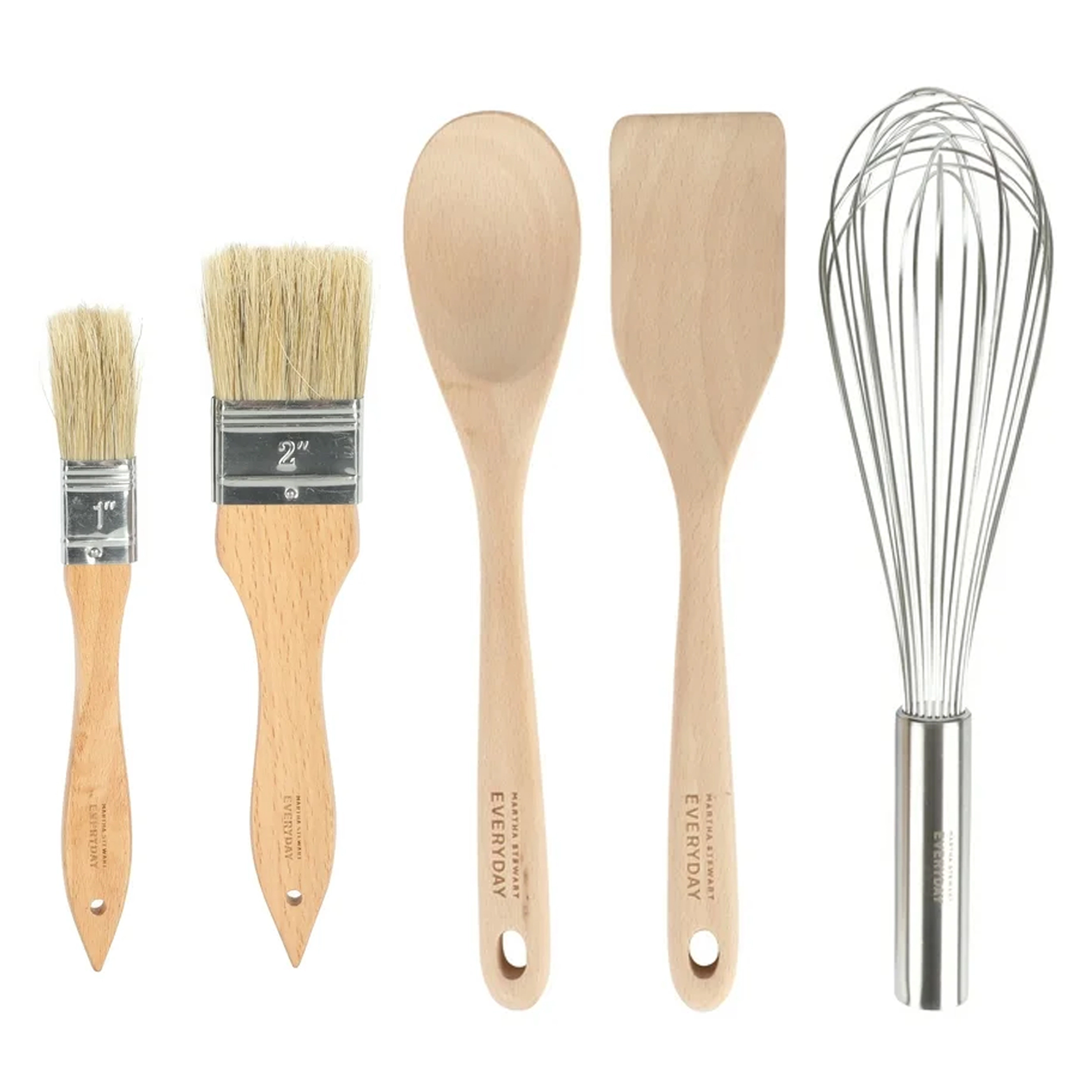 Martha Stewart Everyday 18 Piece Stainless Steel and Wood Assorted Gadget Set