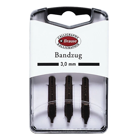 Brause Bandzug Steel Calligraphy Nibs - 3 mm - Box of 3, Color ...