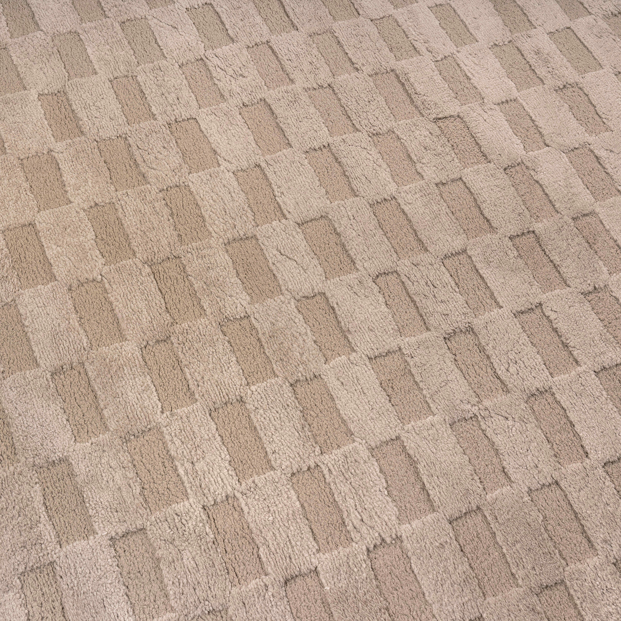 World Rug Gallery Checkerboard Soft Shag High-Low Indoor Area