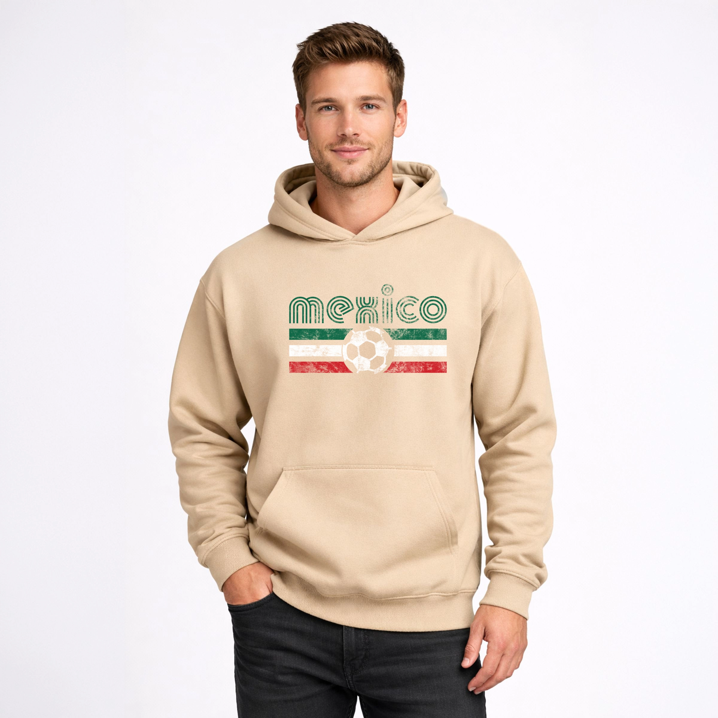 Simply Sage Market - Men's Graphic Hoodie Mexico Soccer Flag