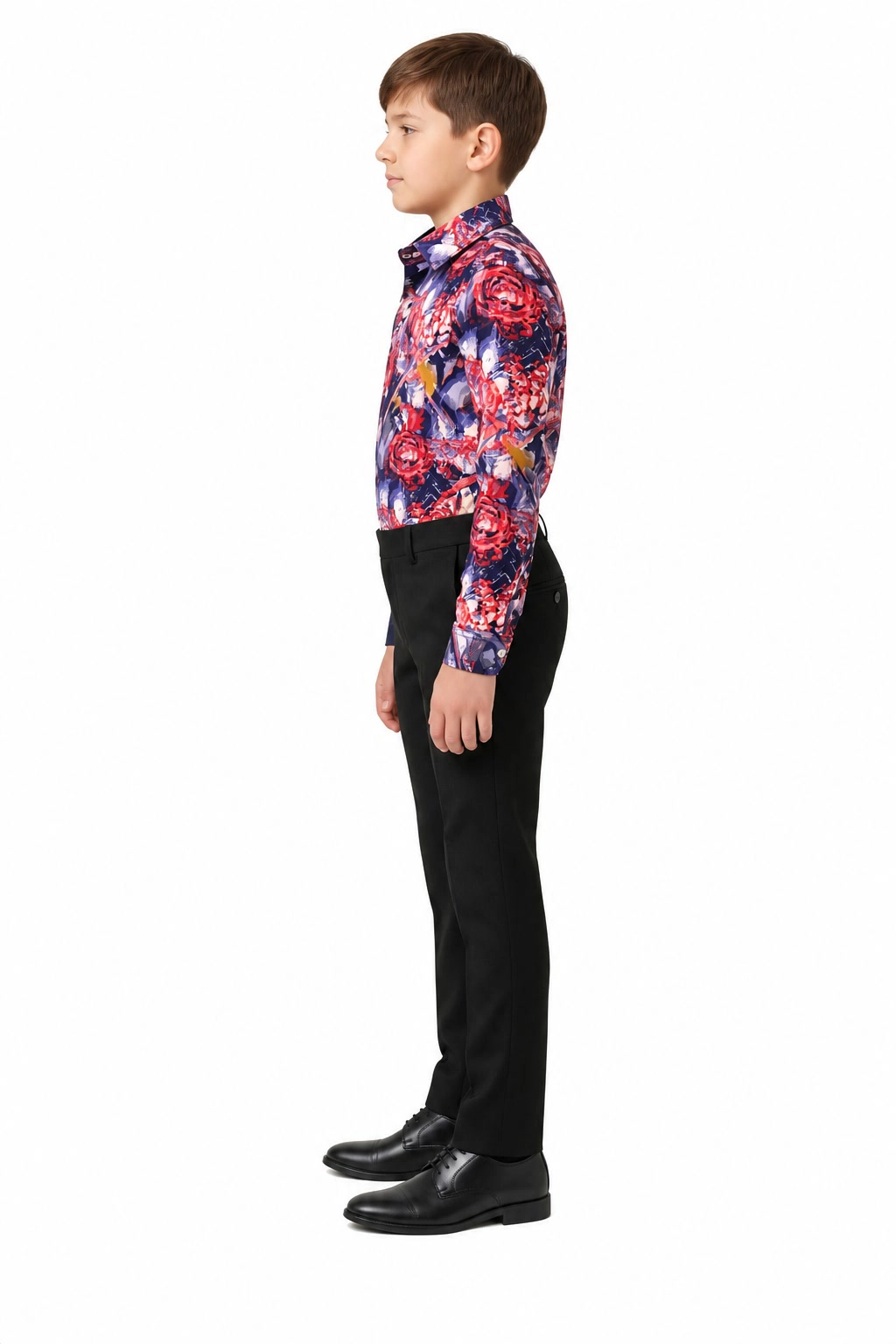 Elie Balleh Boys Slim Fit Paint Splash Shirt