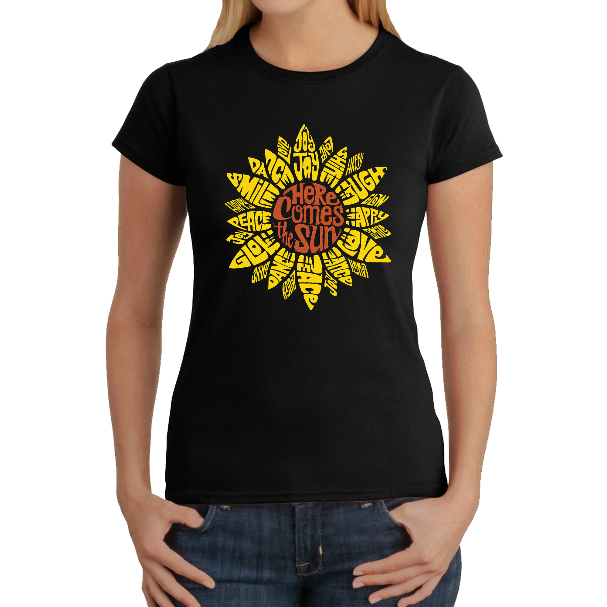 LA Pop Art Women's Word T-Shirt - Sunflower
