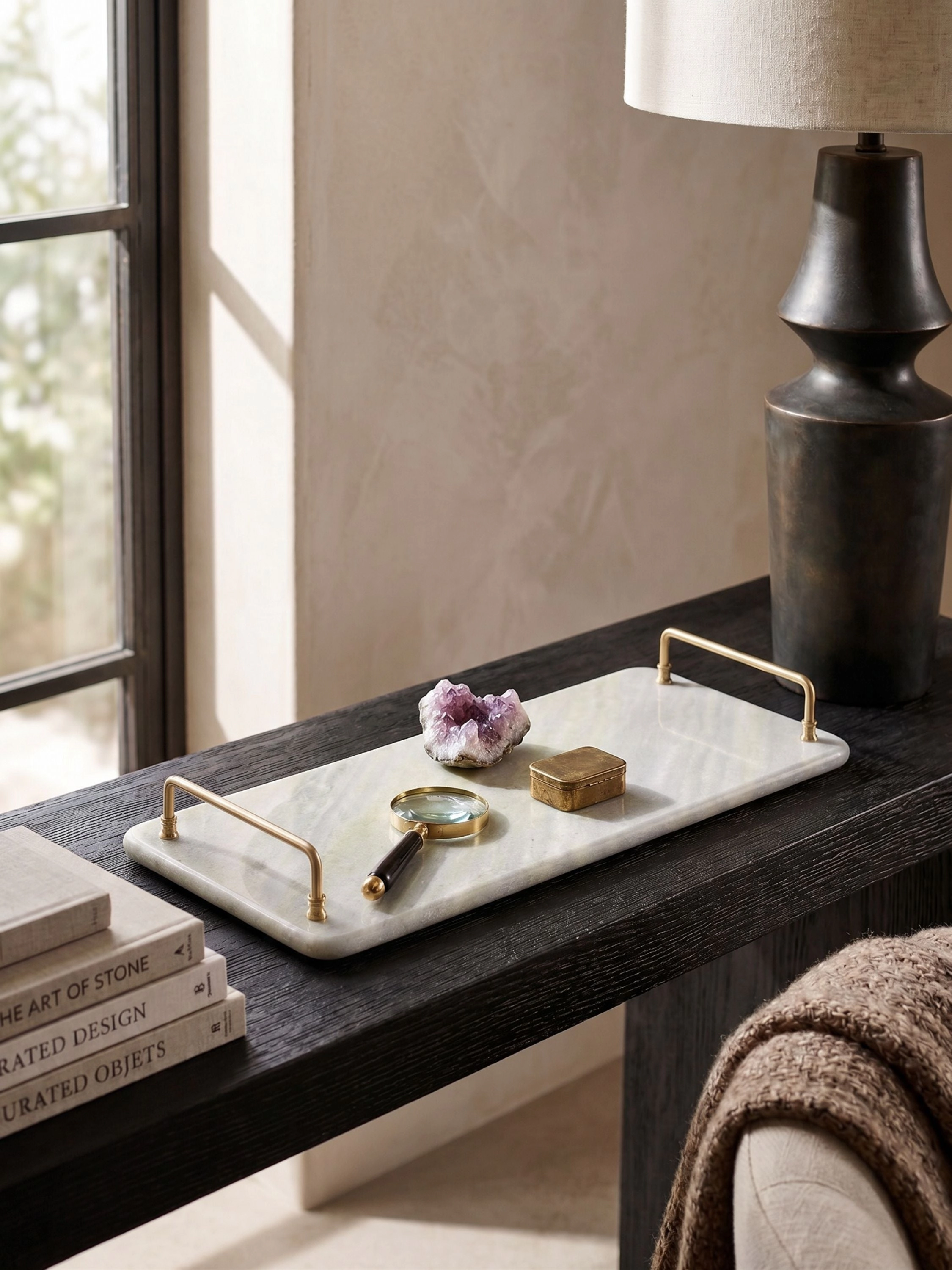 GAURI KOHLI Osaka Green Onyx Tray