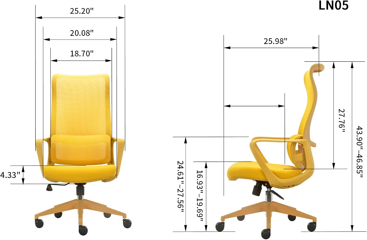 Platinum-Level Office Chairs Ergonomic Mesh Office Chair with Lumbar Support