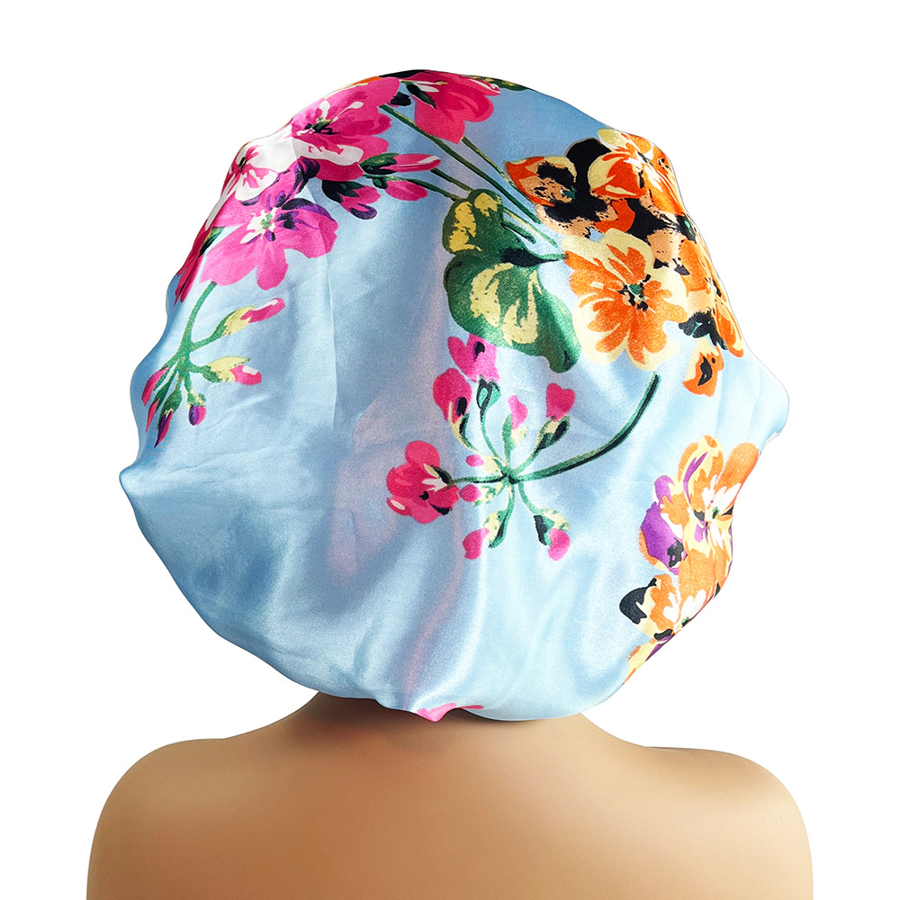 Wardrobe Whimsy Elastic Satin Sleep Bonnet for Women Hair Care Braids