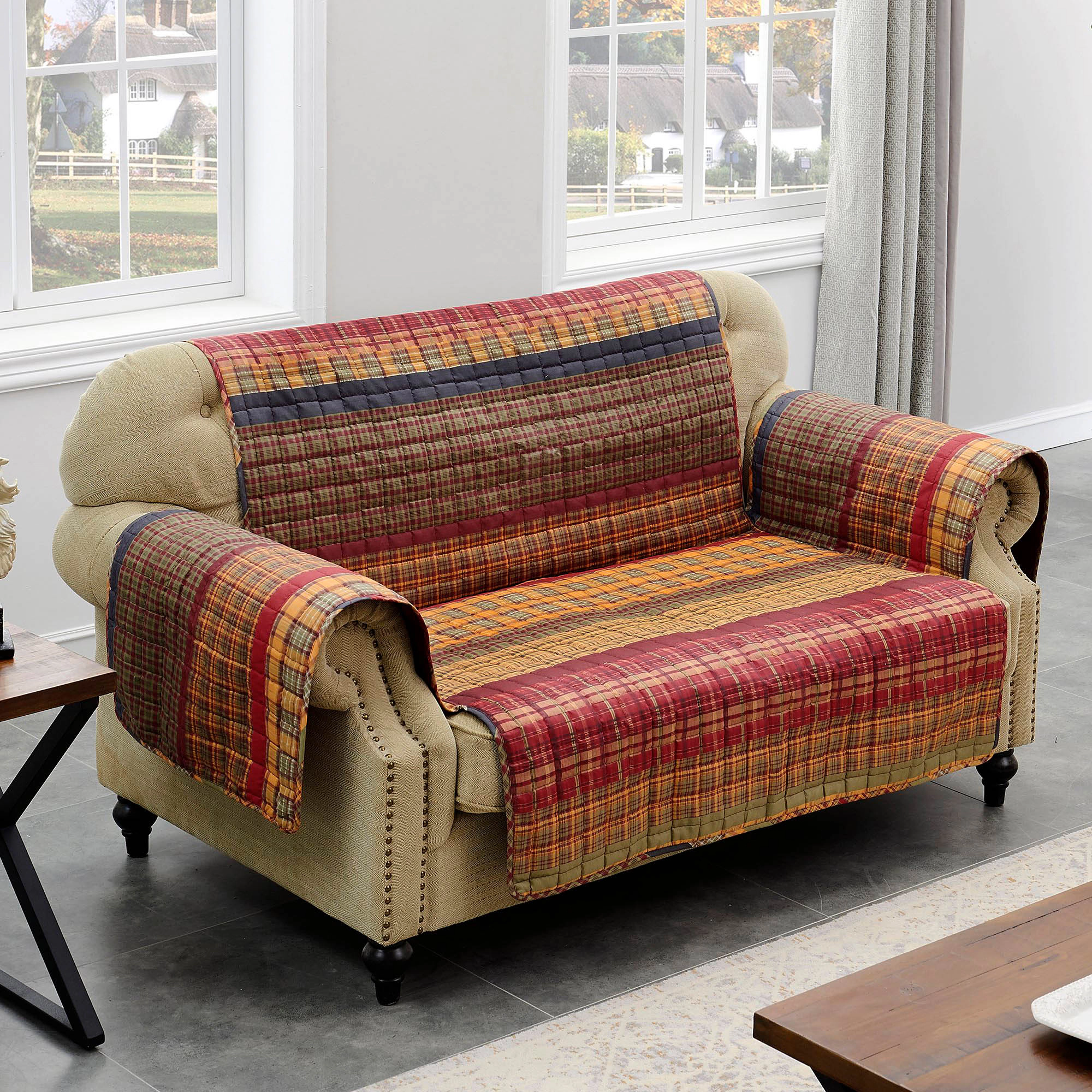 Barefoot Bungalow Gold Rush Reversible Furniture Protector Sofa 127x77" Multicolor