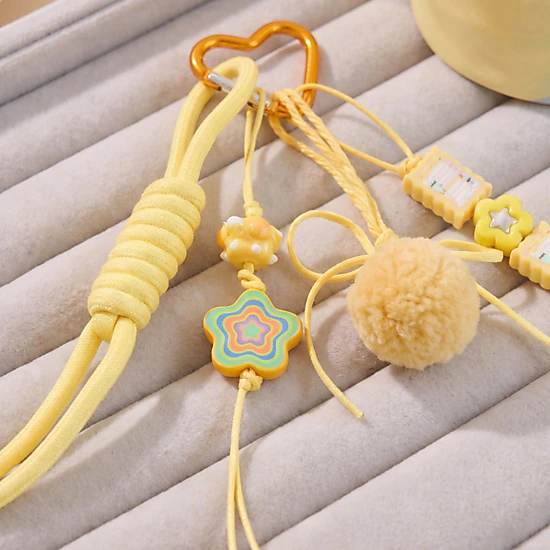 Alilang Womens Bag Charm with Hanging Strap and Decorative Accents