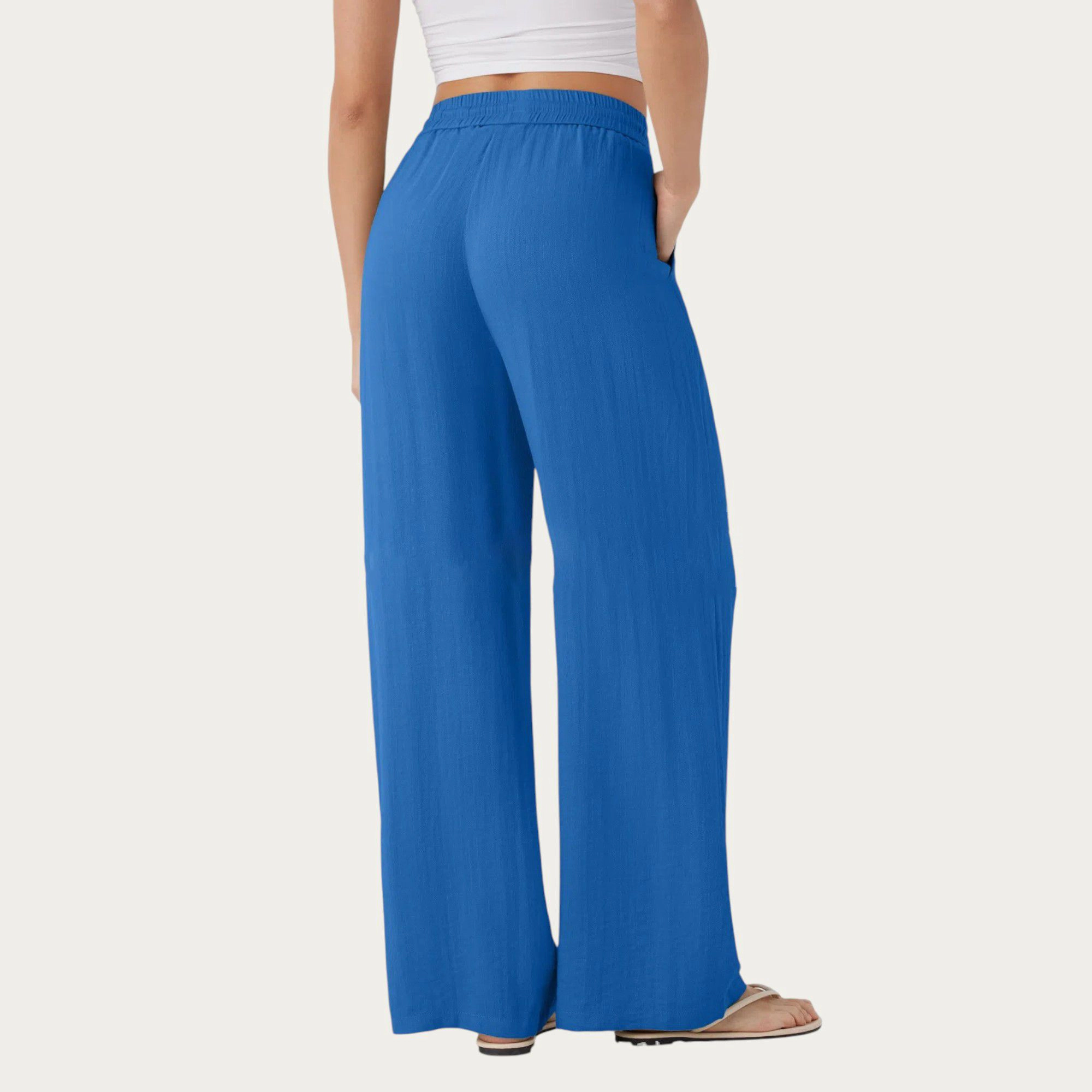 Anna-Kaci Womens High Waist Drawstring Wide Leg Lounge Pants