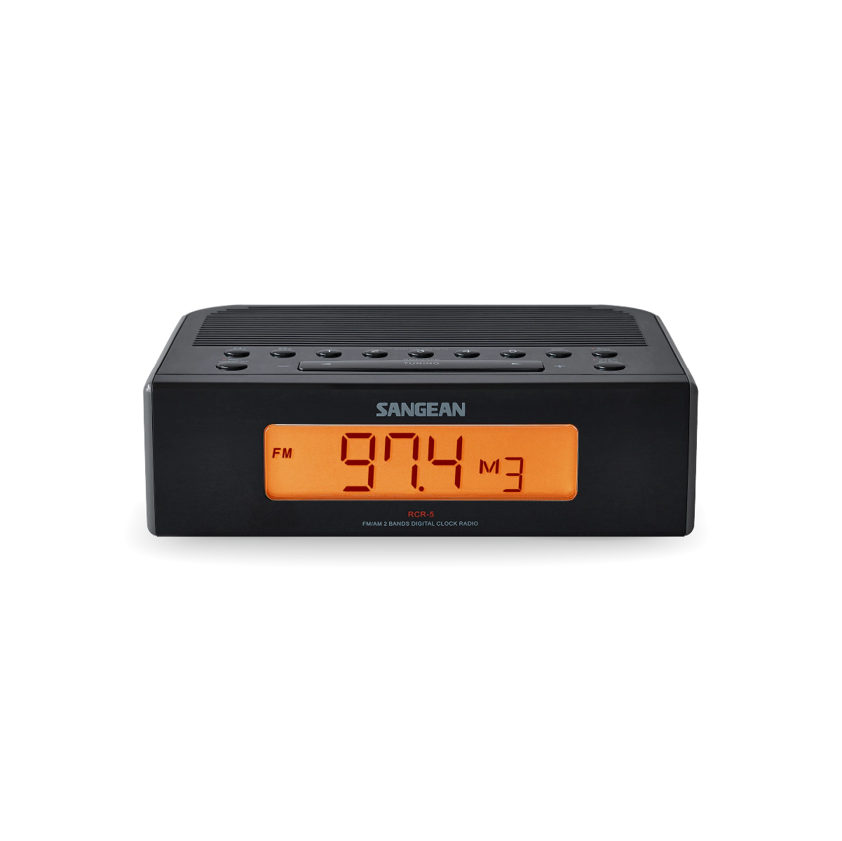SANGEAN RCR-5 Digital AM/FM Alarm Clock Radio - Dual Alarms, Snooze, Sleep Timer