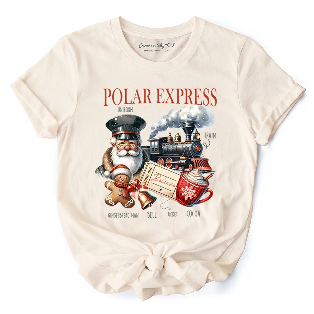 OrnamentallyYou Unisex Vintage Polar Express Christmas T-Shirt