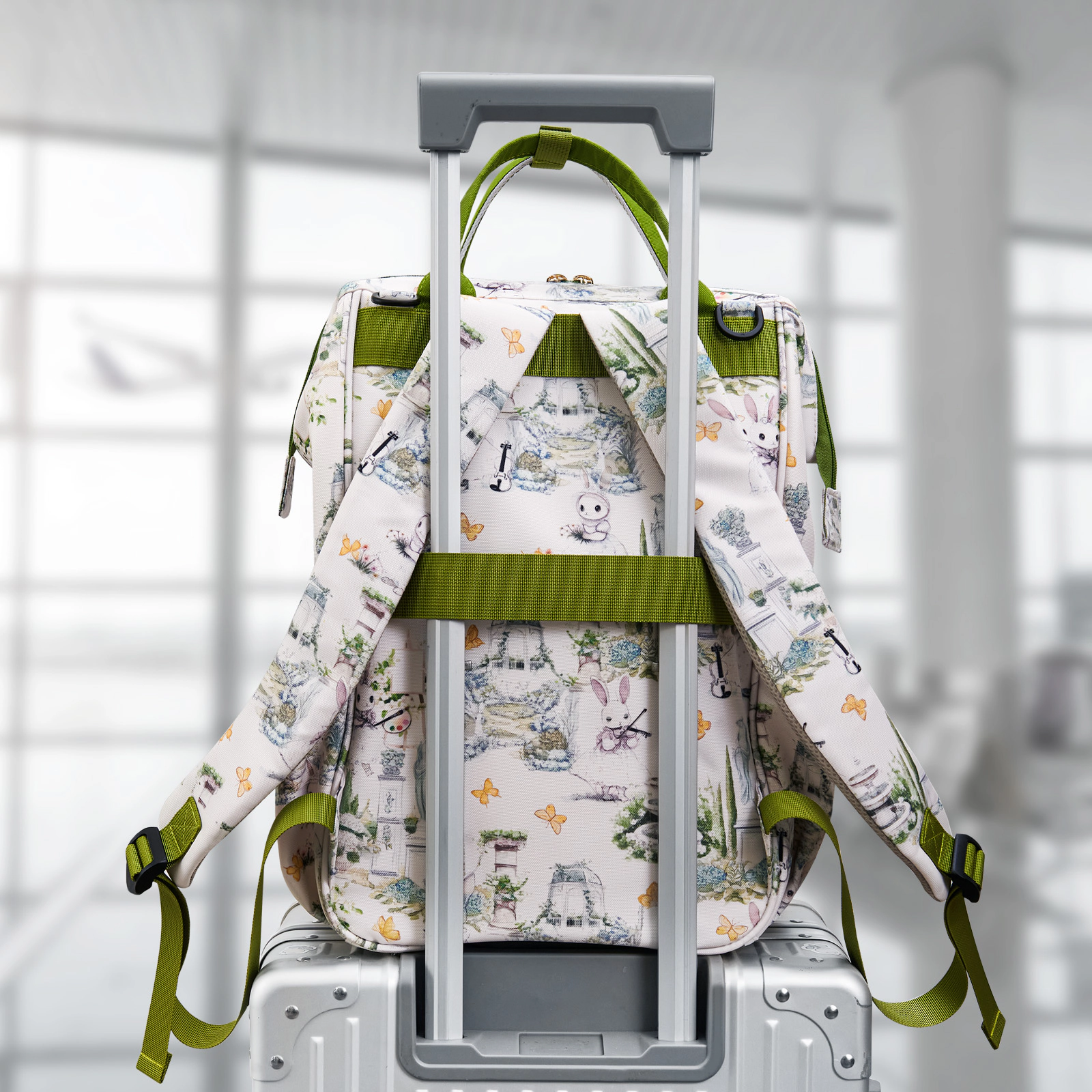 SUNVENO Wide-Open Frame Diaper Bag Backpack
