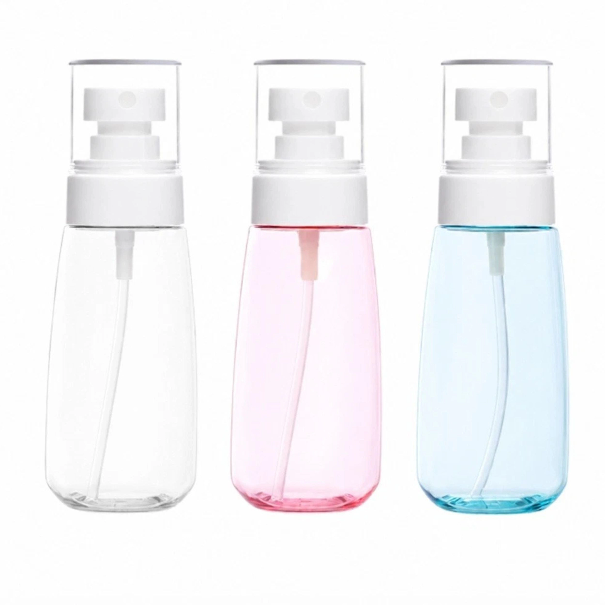 Home Collection Pack of 3 60ml Clear Refillable Perfume Spray Atomizer Bottles