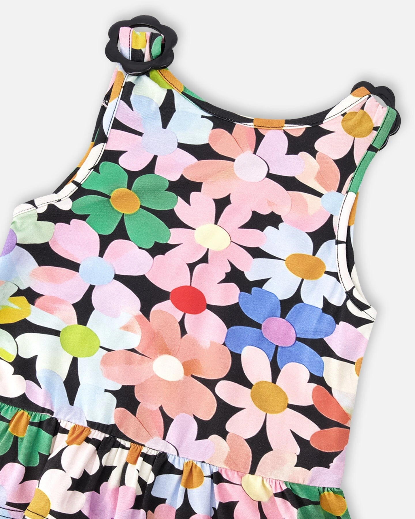 Deux par Girls Jersey Tank Top Printed Flowers