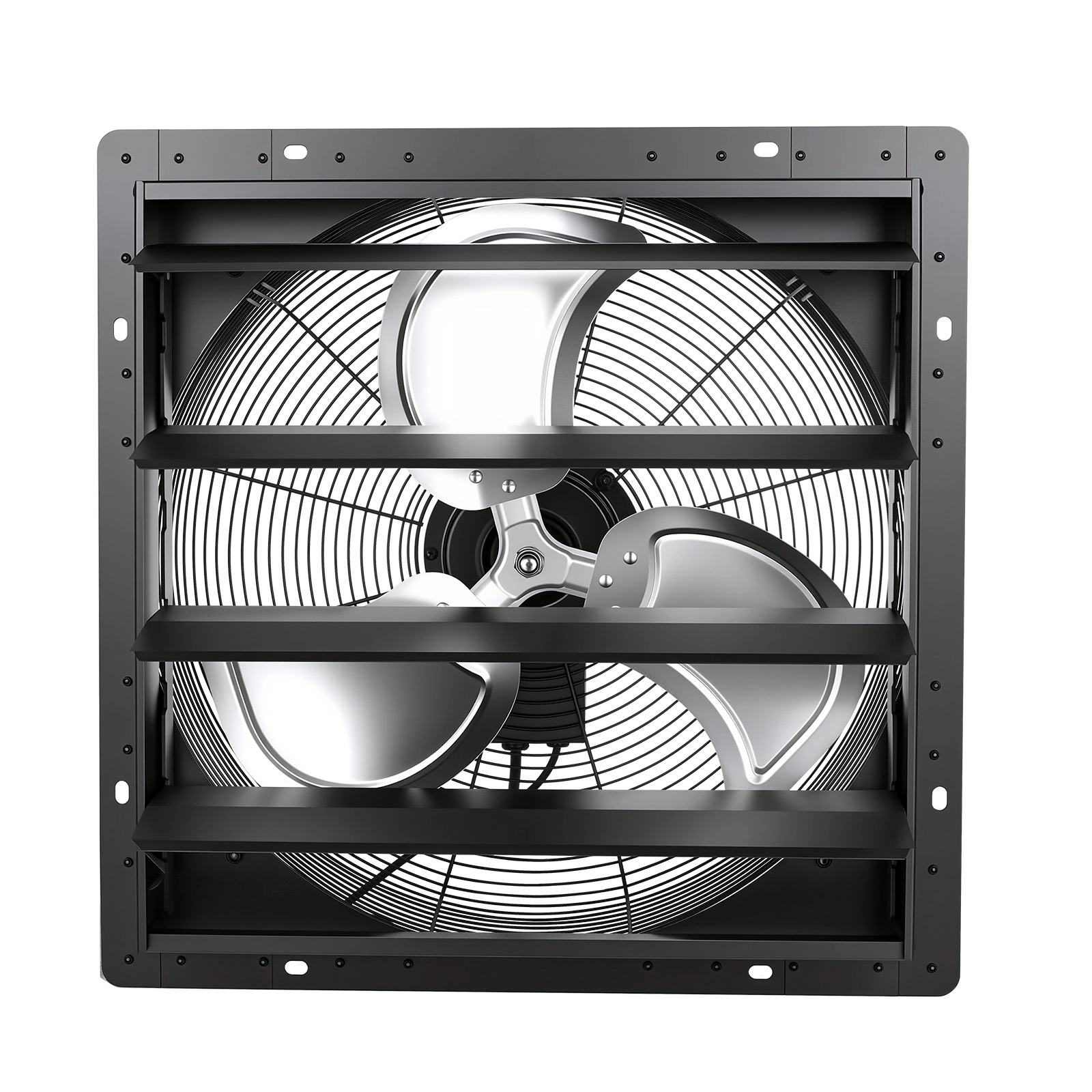 HONGGE Shutter Exhaust Fan Wall-Mount Automatic Louvers Variable Speed Sturdy Steel Housing Low Noise AC Motor