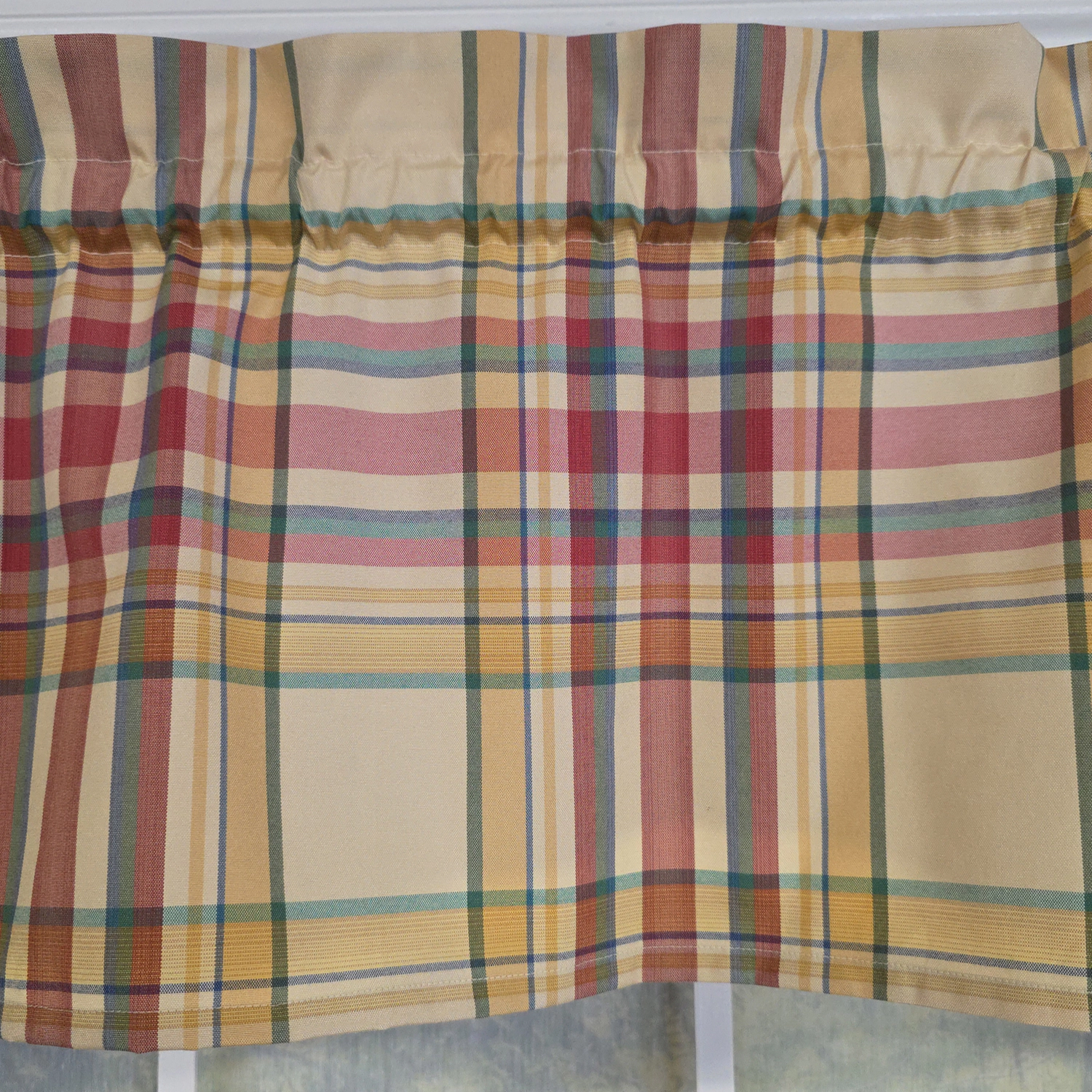 RLF Home 100% Polyester Syon Park Tailored  Unlined Windows Rod Pocket Valance 51" x 12"  Amber