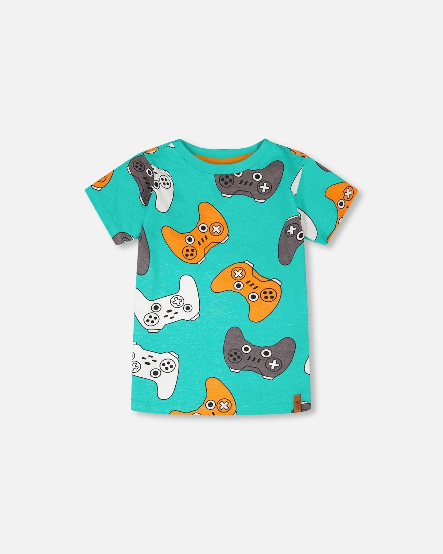 Deux par Boys Organic Cotton Jersey T-Shirt Printed Gamepads