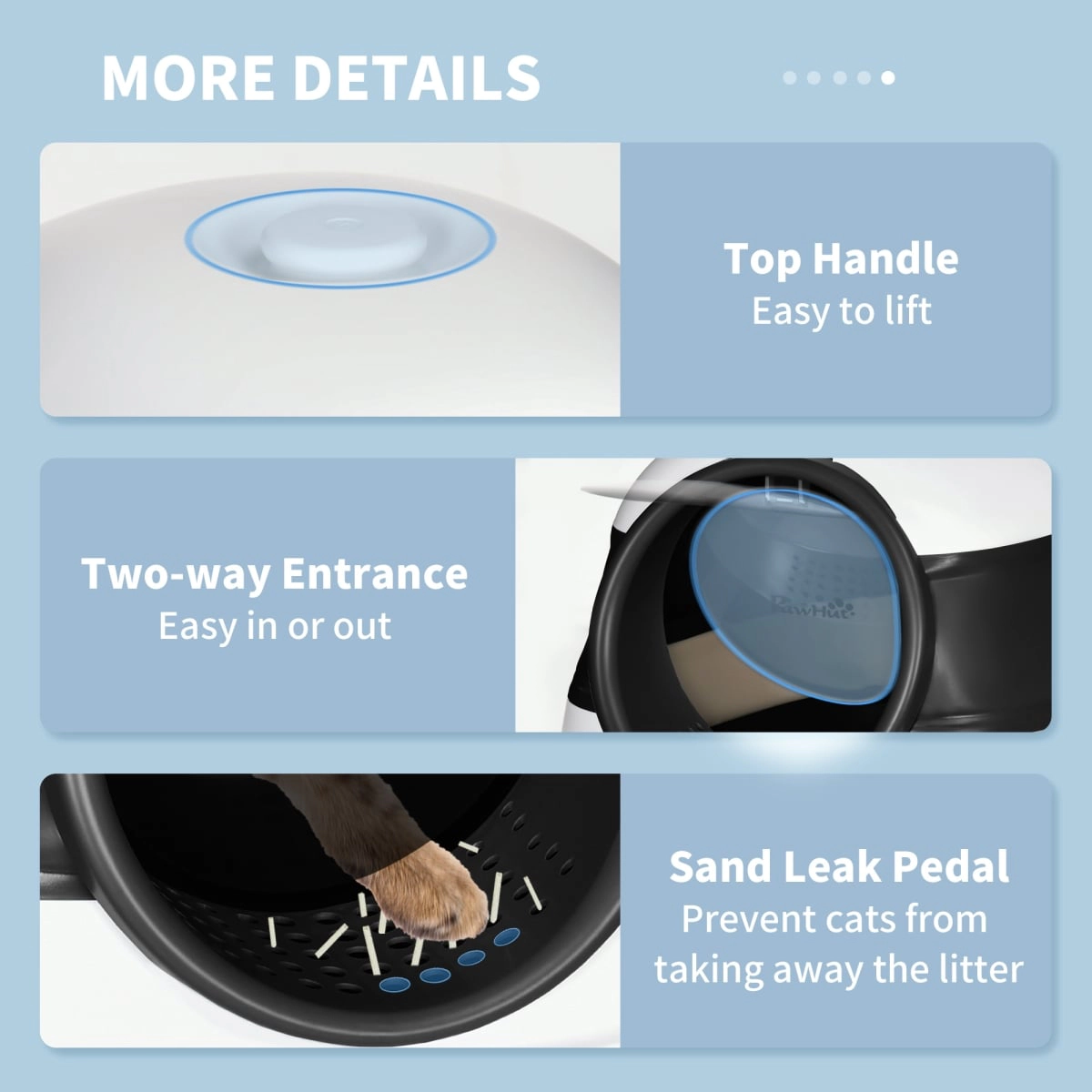 212 Main Paw Hut Cat Litter Box with Lid