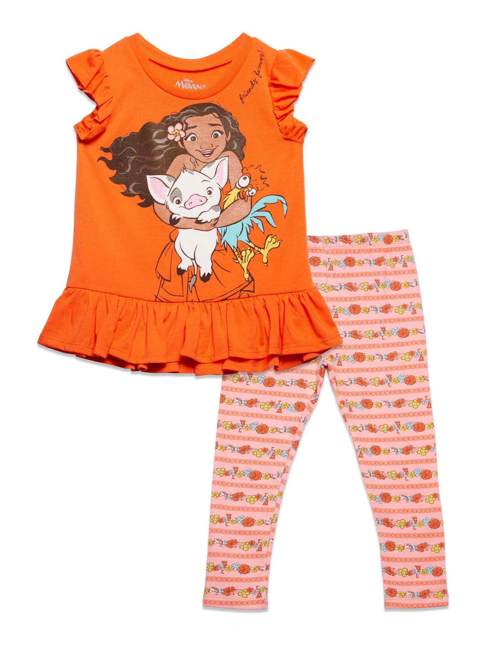 Disney Moana Girls' 2-Piece T-Shirt and Leggings Set