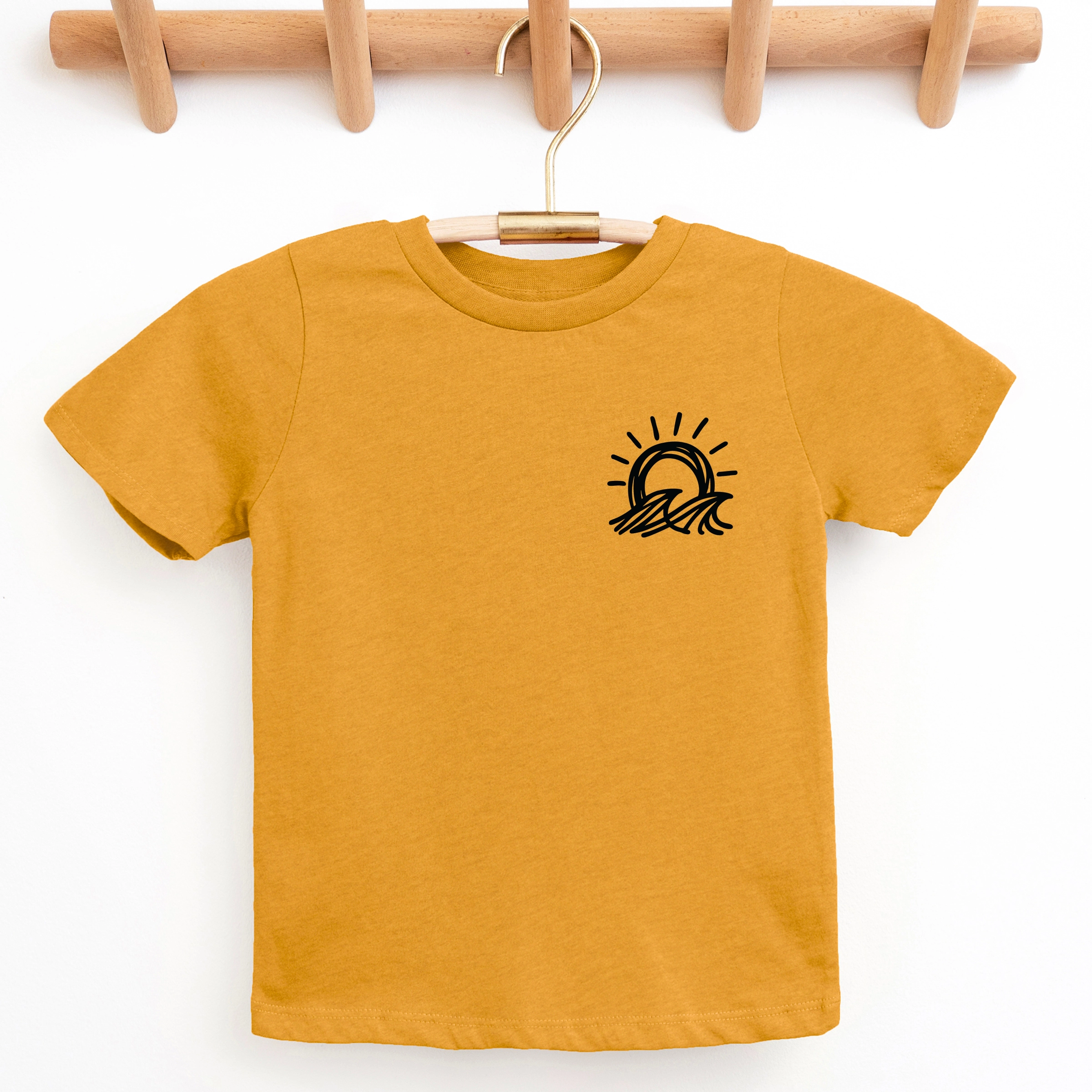The Juniper Shop - Sun and Waves Sketch Youth Short Sleeve Graphic T-Shirt
