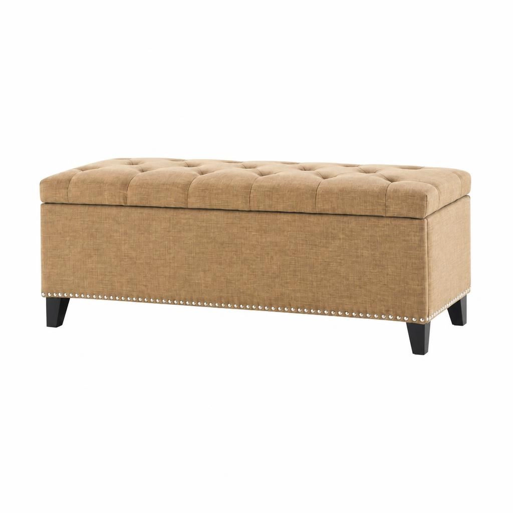 GOODSILO Long Rectangular Upholstered Ottoman Extra Seating