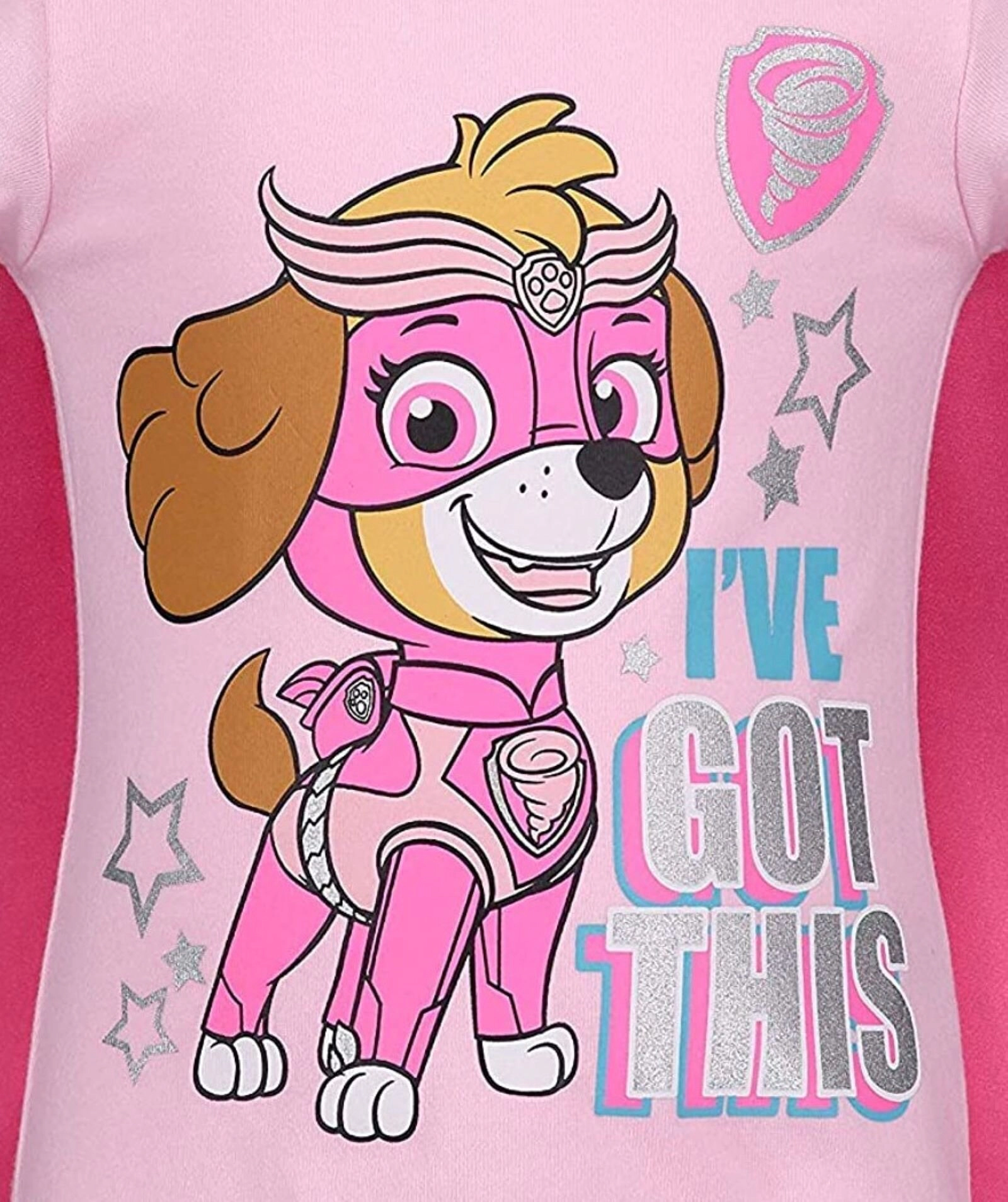 Paw Patrol Skye Girls' Cosplay T-Shirt and Tutu Skirt with Cape Mask Set