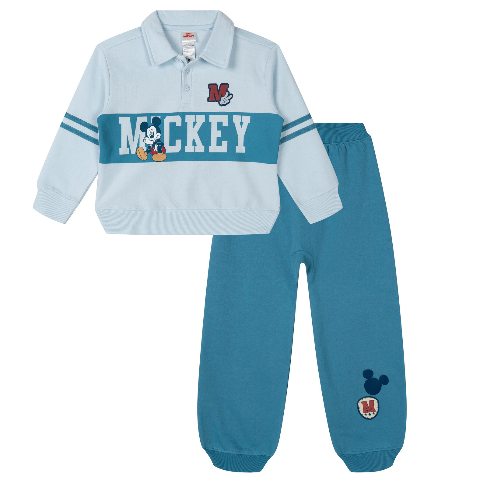Disney Mickey Mouse Boys' 2-Piece Fleece Polo and Pants Set