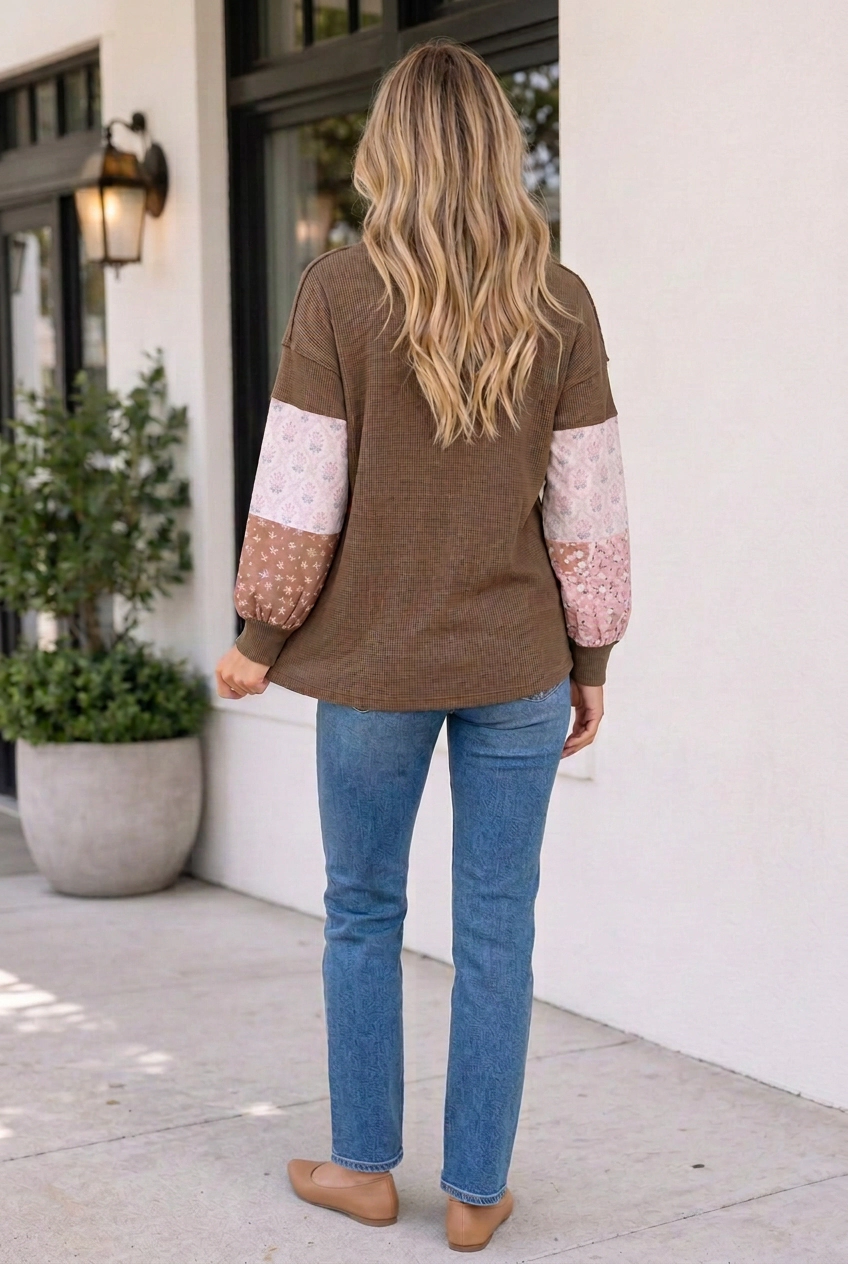 Threaded Pear Women's Rosario Pullover Tunic Top Long Sleeve