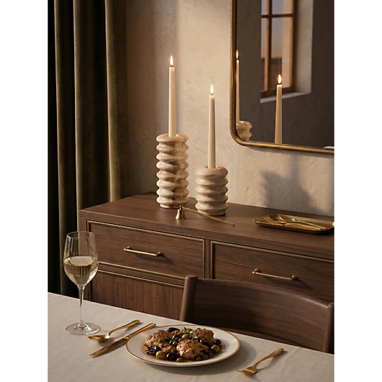 GAURI KOHLI Tracey Onyx Taper Candle Holders