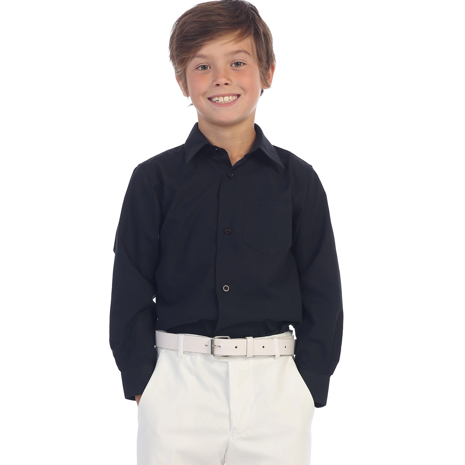 Gioberti Boy's Long Sleeve Dress Shirt