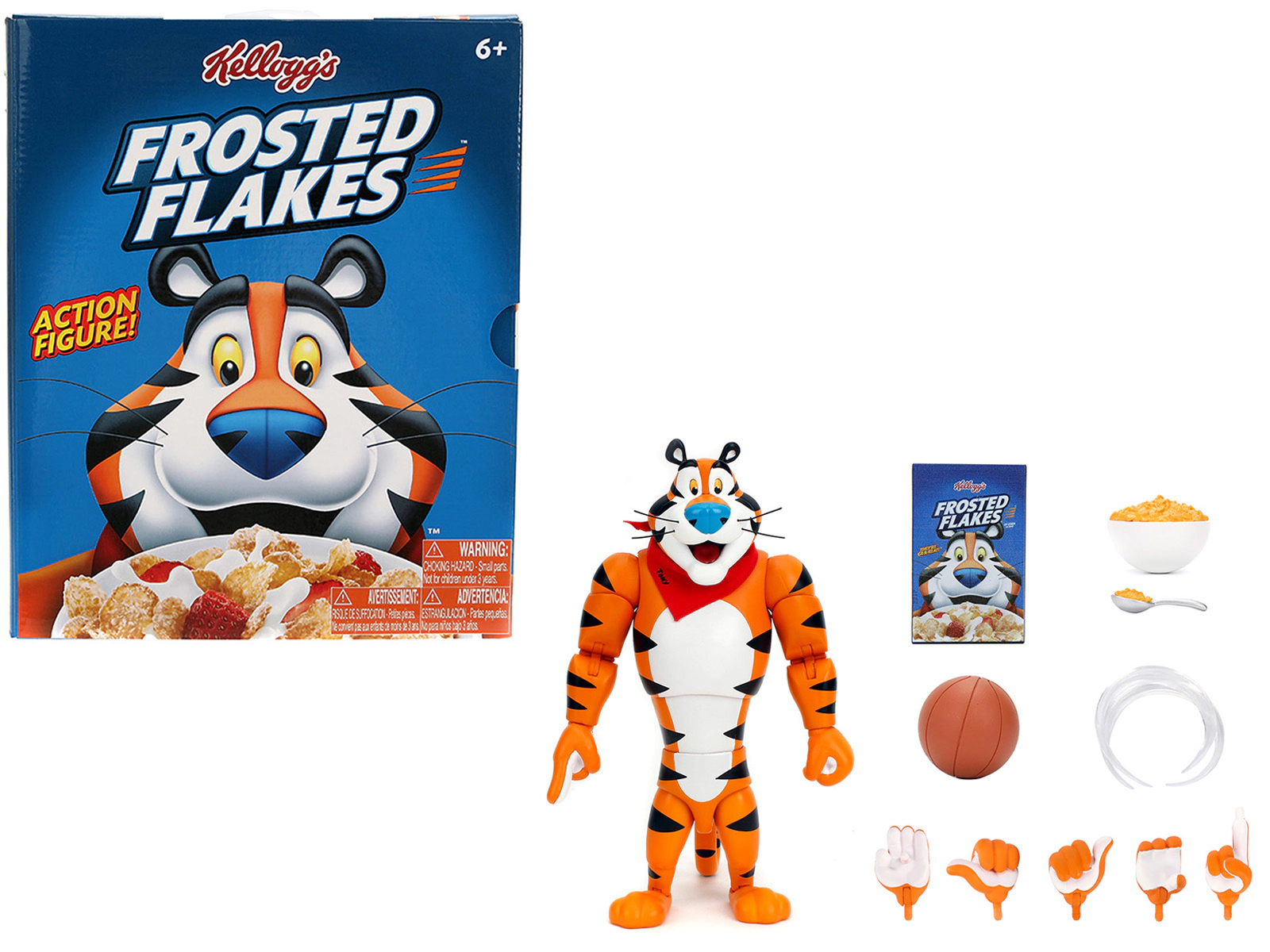 Jada Tony the Tiger 6.75" Moveable Figure with Alternate Hands and Accessories "Kellogg's Frosted Flakes" Model by Jada