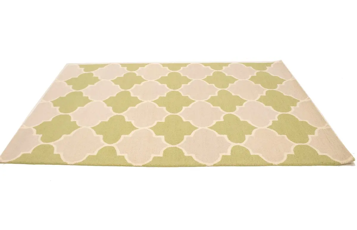Magic Rugs Lime Green Trellis 5X8 Hand-Tufted Modern Rug