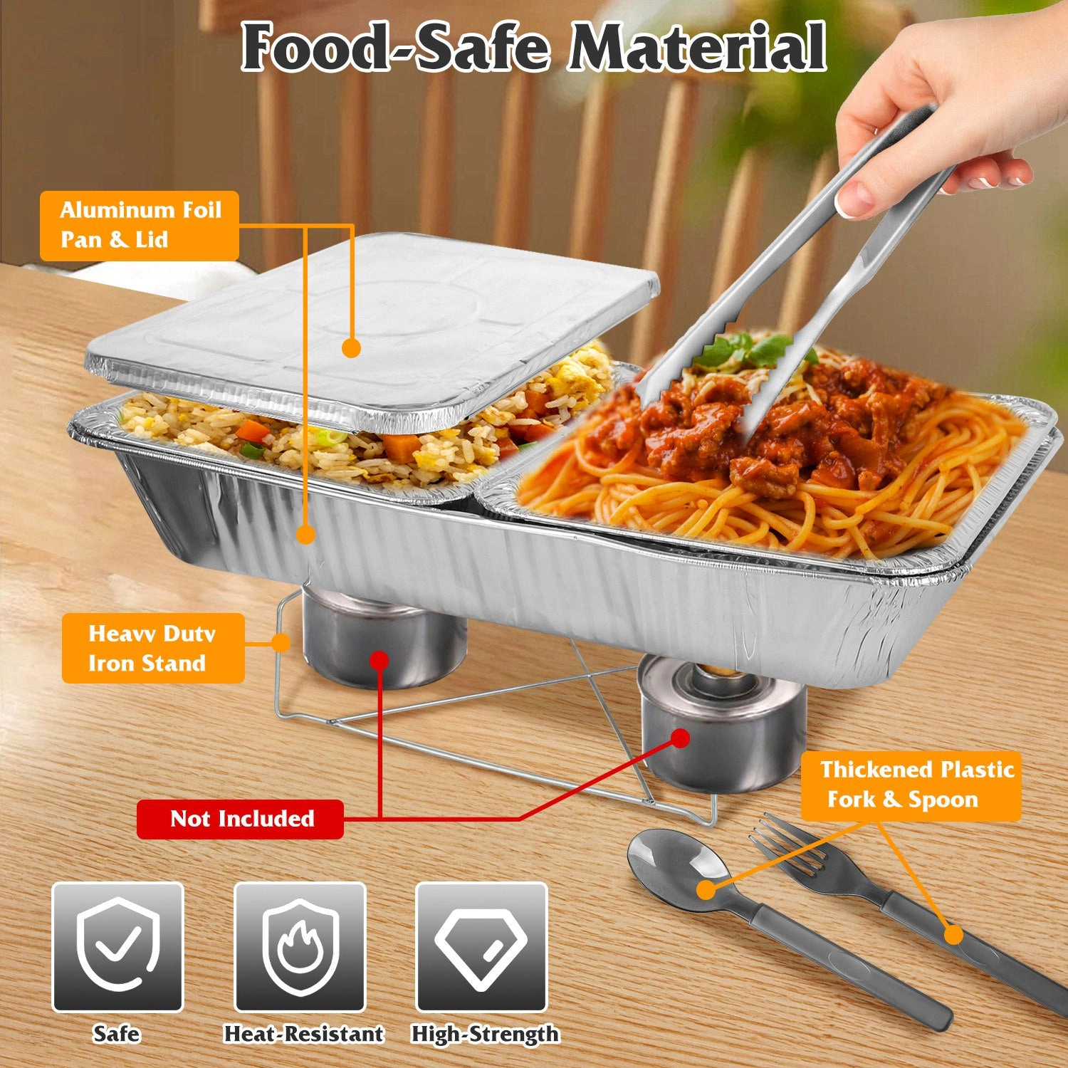 GBruno 42-Piece Disposable Chafing Dish Buffet Set