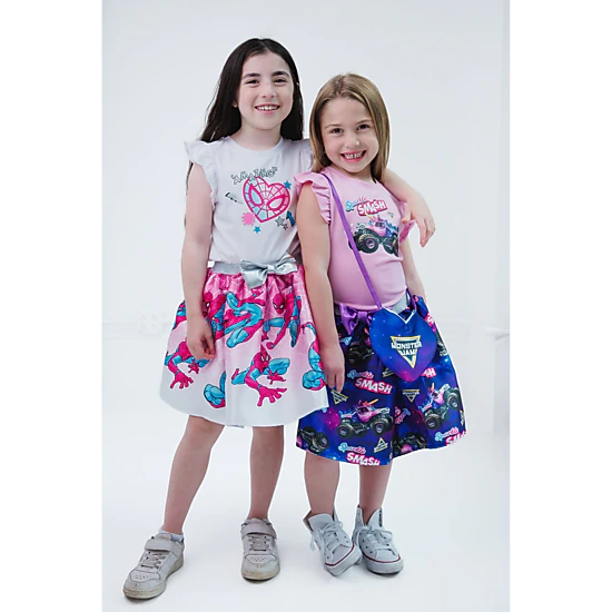 Marvel Spider-Man Girls' 2-Piece T-Shirt and Skirt Set