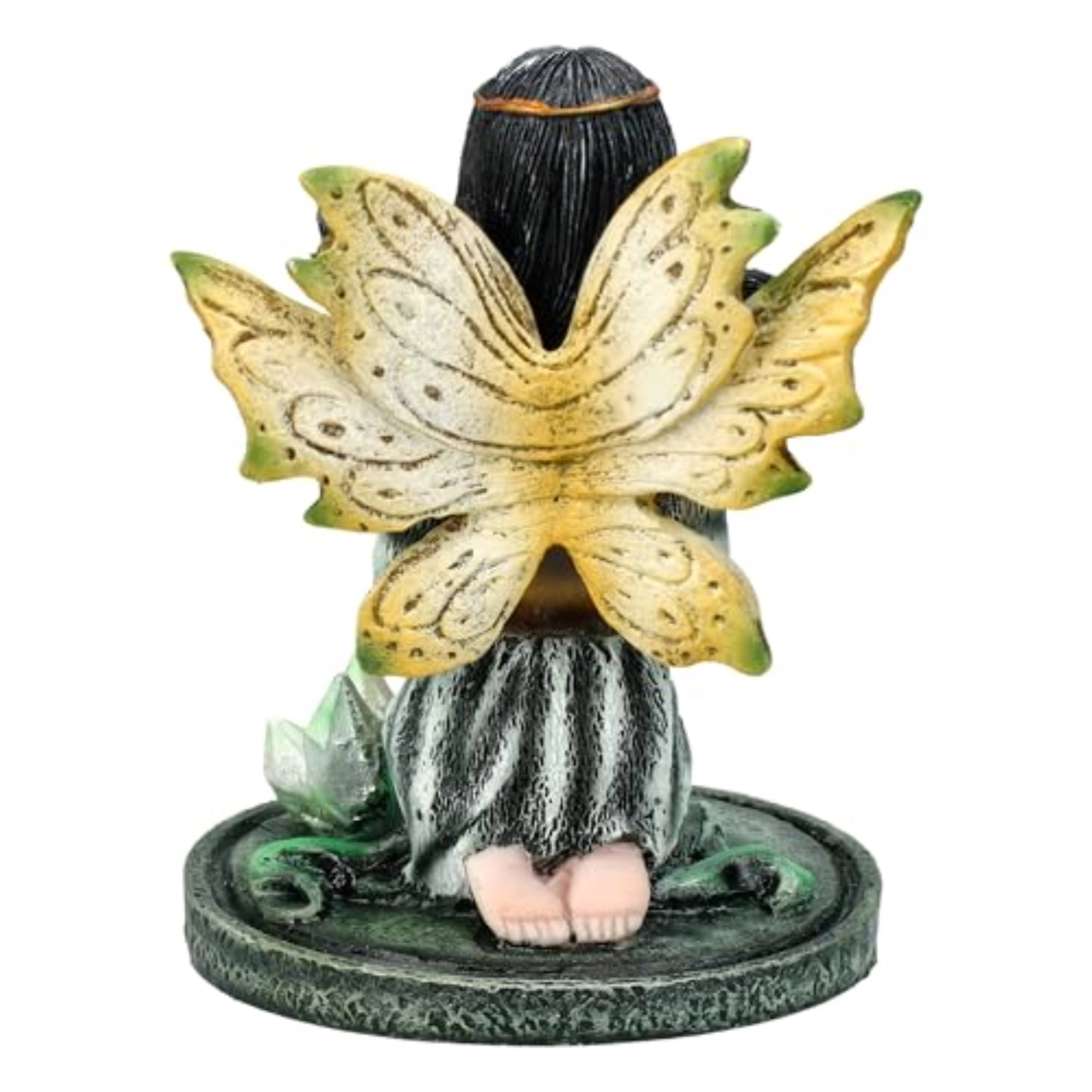 Pacific Giftware 3 inch Green Crystal Fairy Figurine with Mystical Orb and Crystal Accents Small Fairy Statue