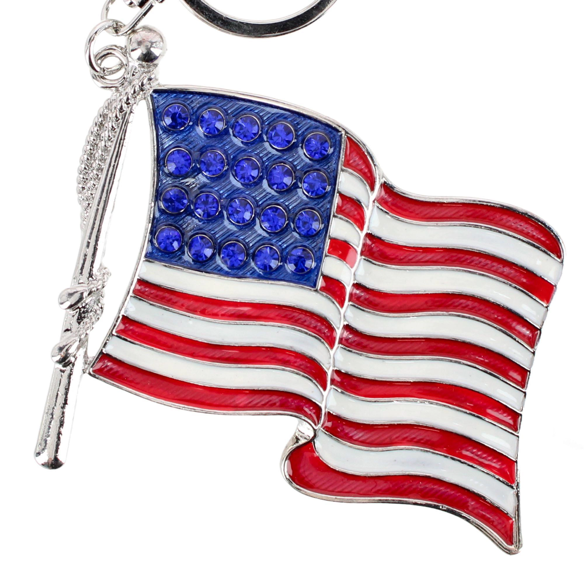 CTM Women's Old Faithful Rhinestone Embellished Bag Charm & Keychain