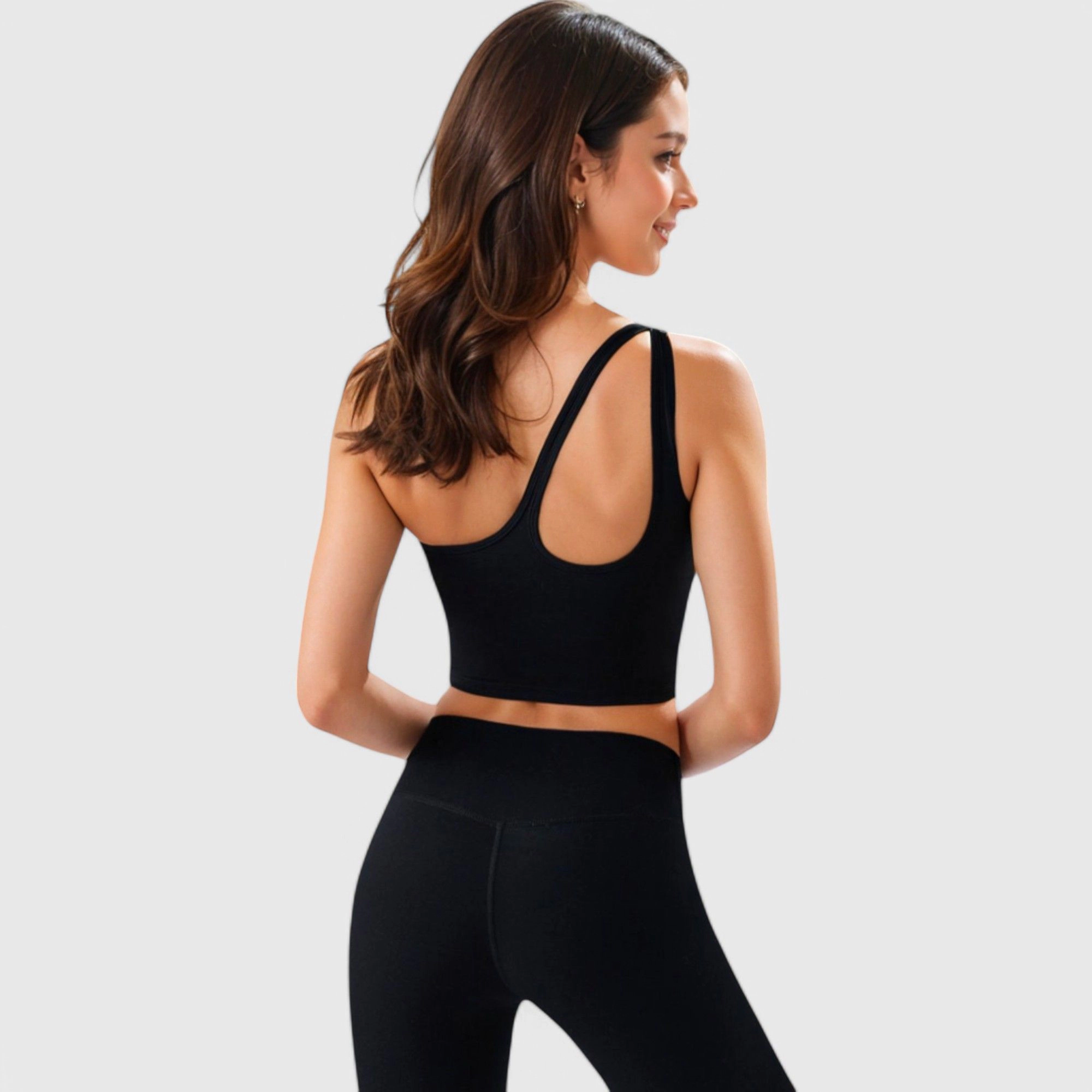 Anna-Kaci Women's One Shoulder Cutout Athletic Crop Top