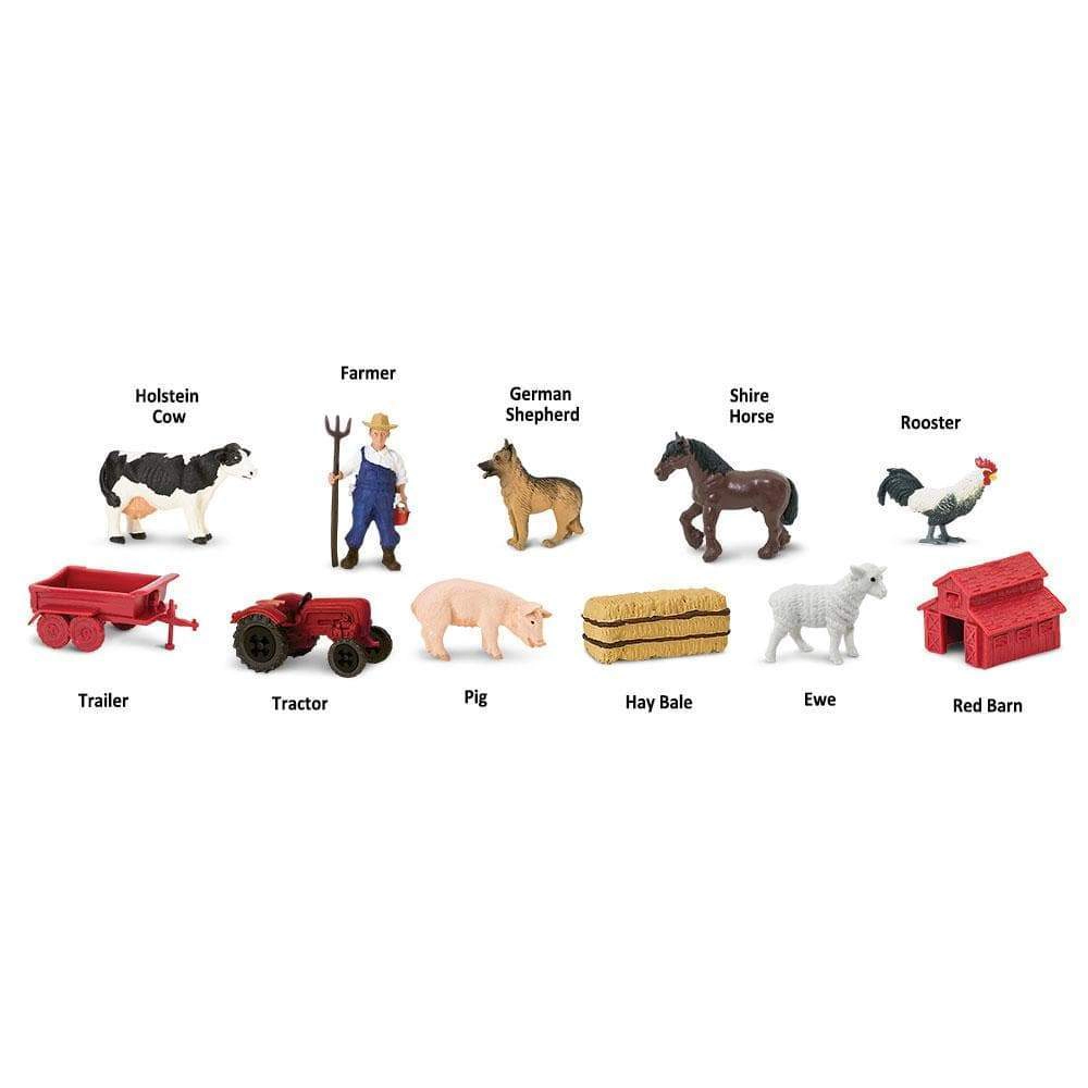 Safari Ltd. - Down on the Farm TOOB - contains 11 Mini Figurines