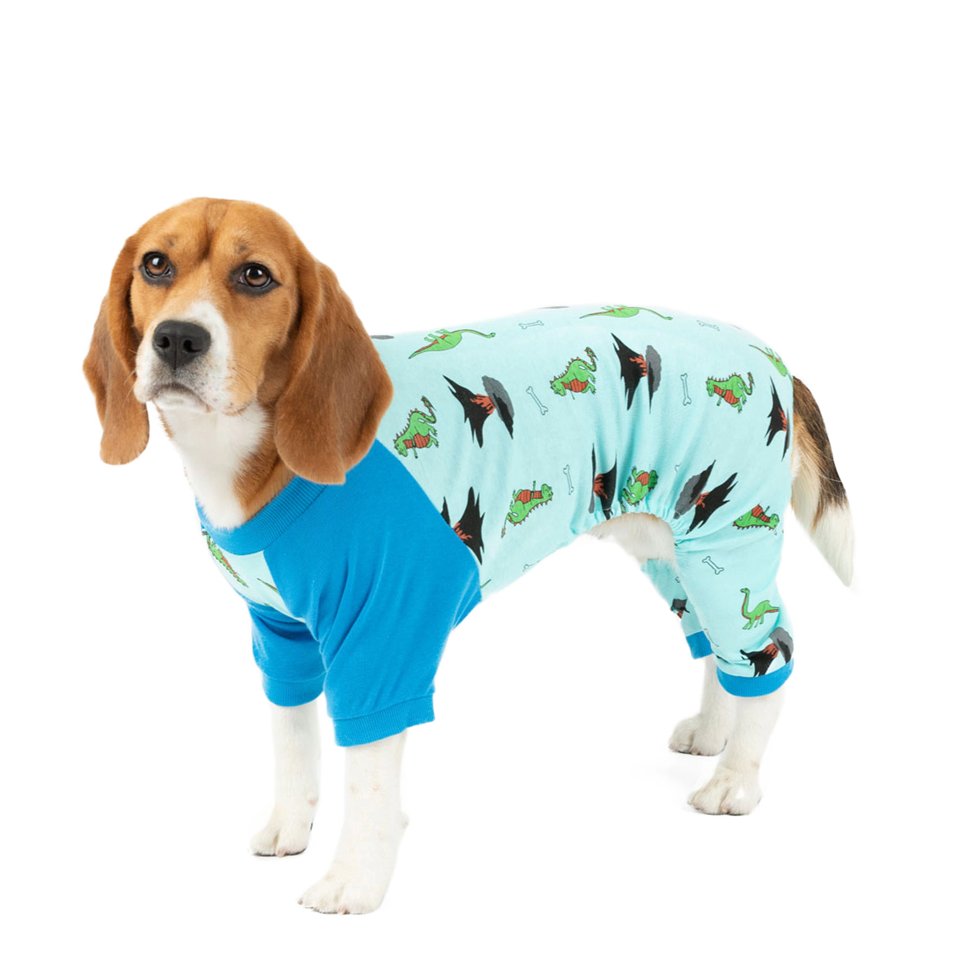 Leveret Dog Cotton Dinosaur Pajamas