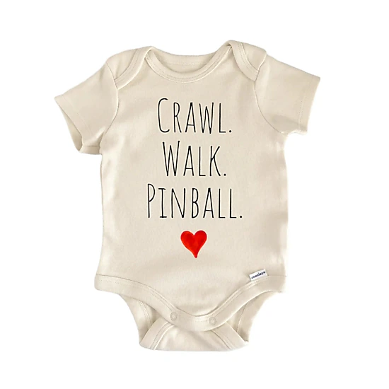 NOFO VIBES Unisex Crawl Walk Pinball Newborn Baby Bodysuit