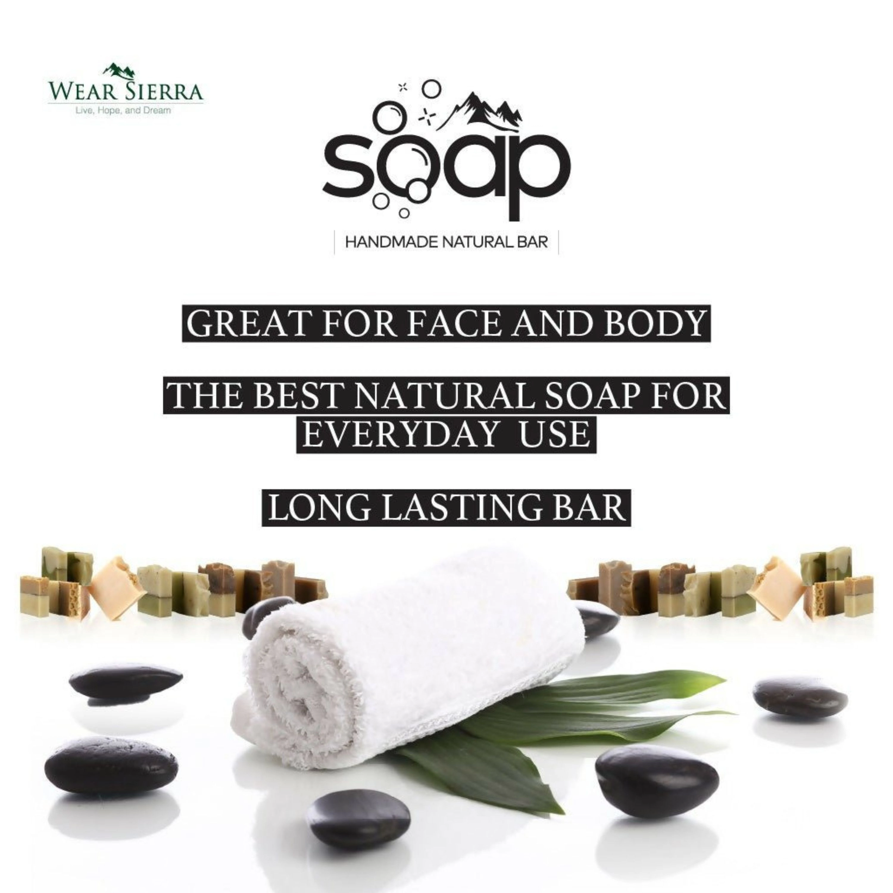 Wear Sierra Handmade Natural Anti-Acne Tea Tree Bar Soap Pack Of