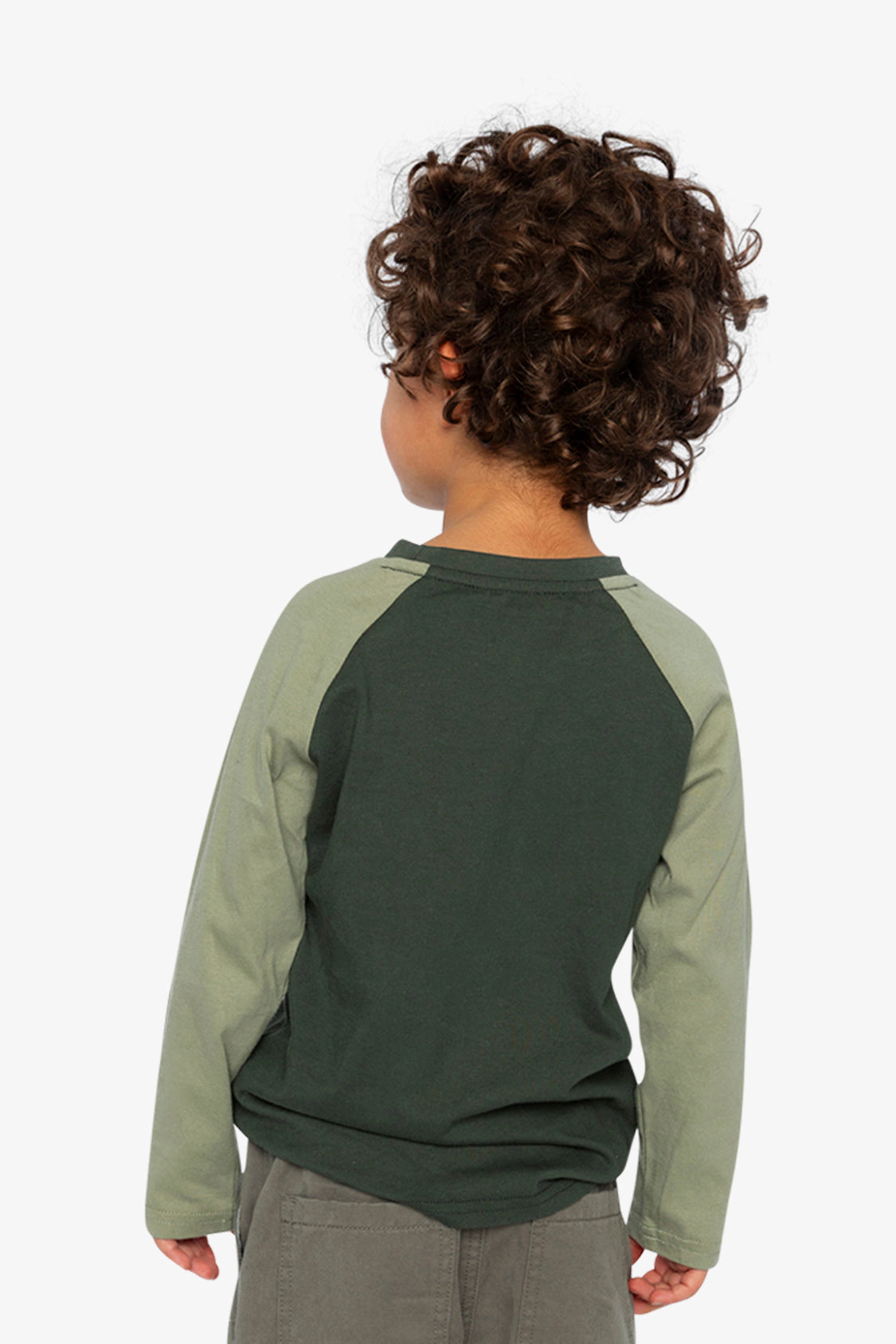 Deux par Boys Raglan T-Shirt with Nature Graphic