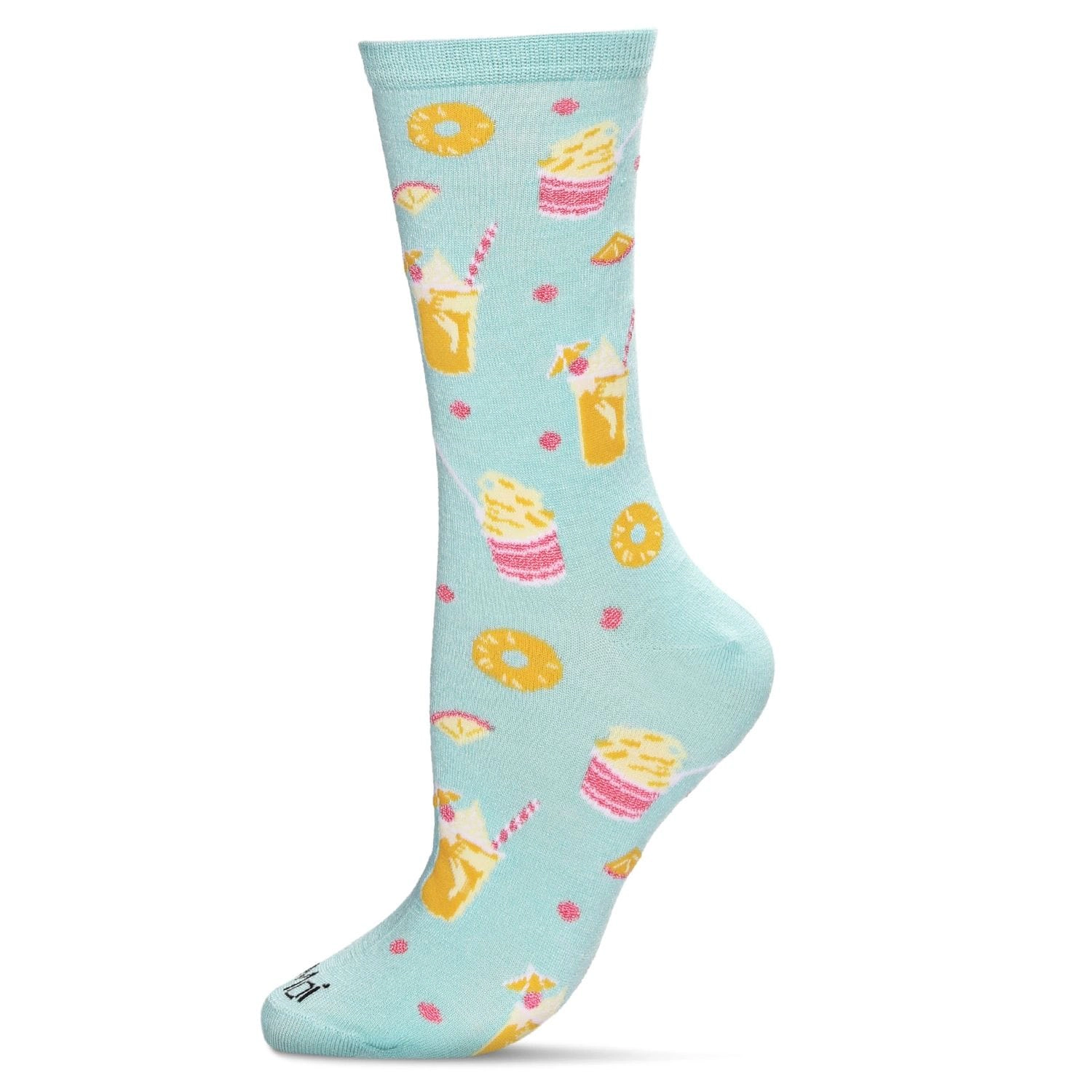 MeMoi Pineapple Whip Bamboo Blend Crew Socks