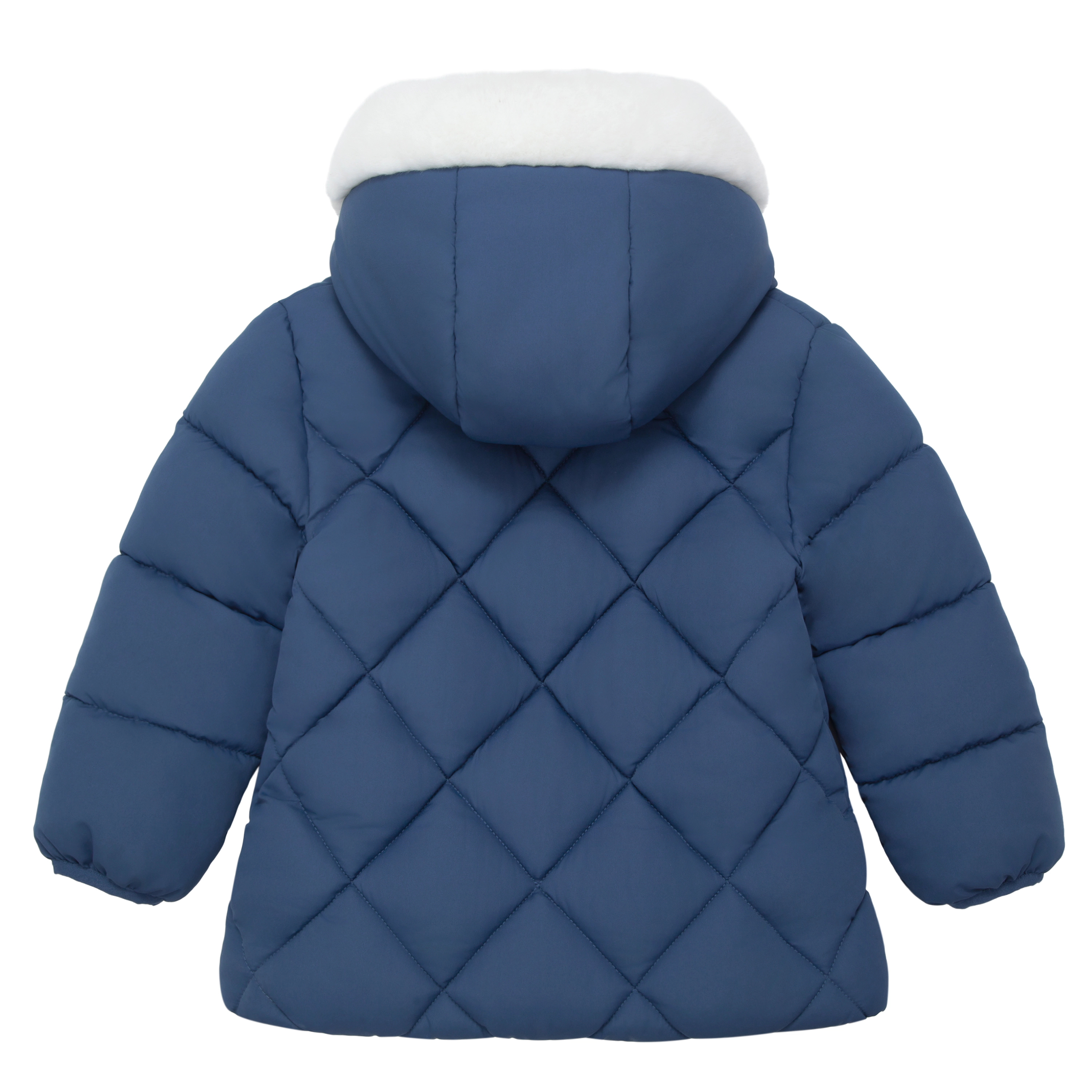Rokka&Rolla Baby Girls Soft Mini Fur Lining Hooded Puffer Jacket