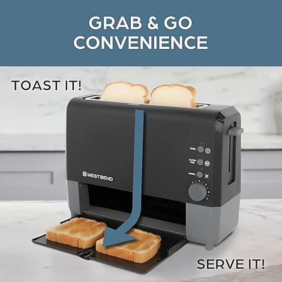 WEST BEND QuikServe 2-Slice Toaster, Black