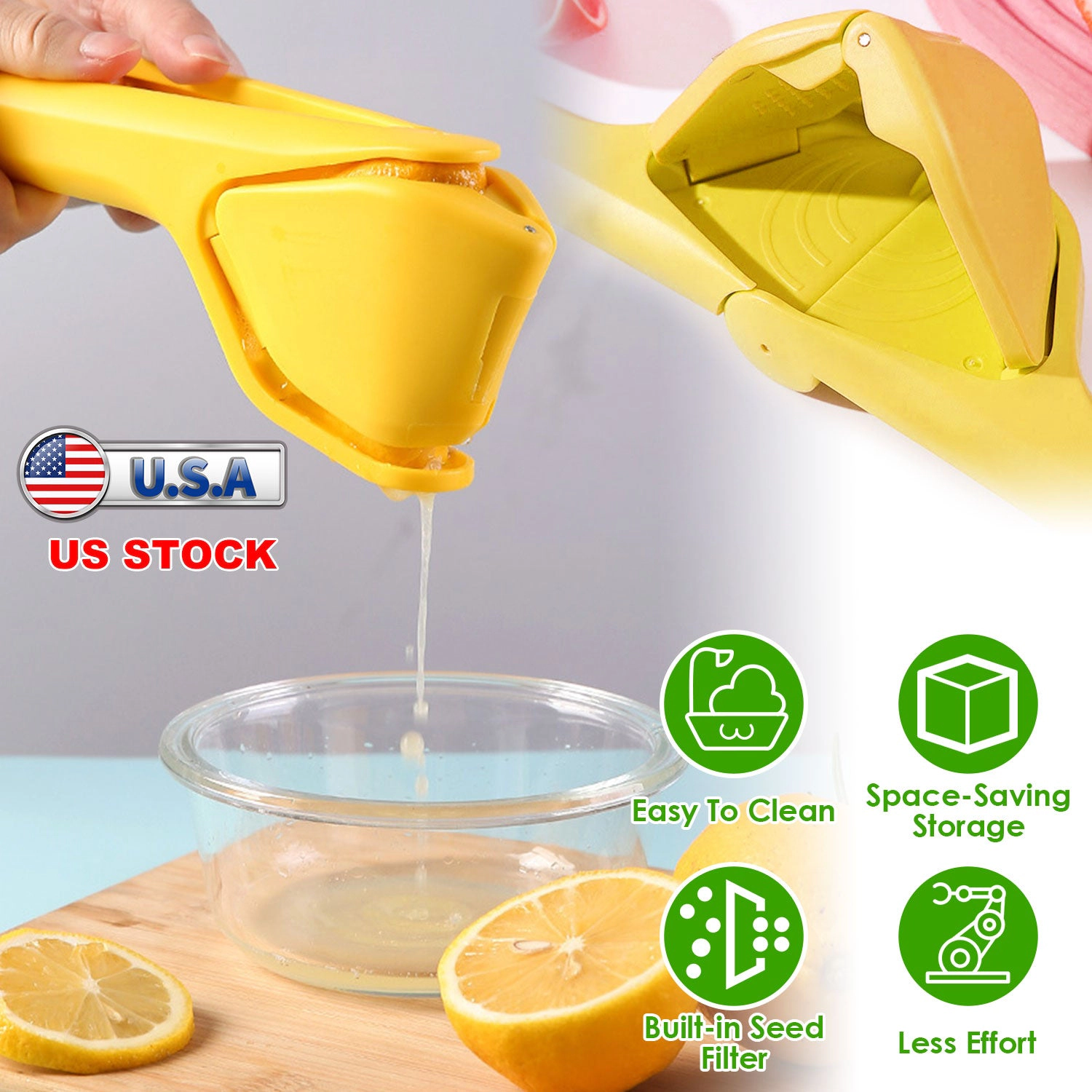 GBruno 2-Handed Foldable Manual Lemon Squeezer