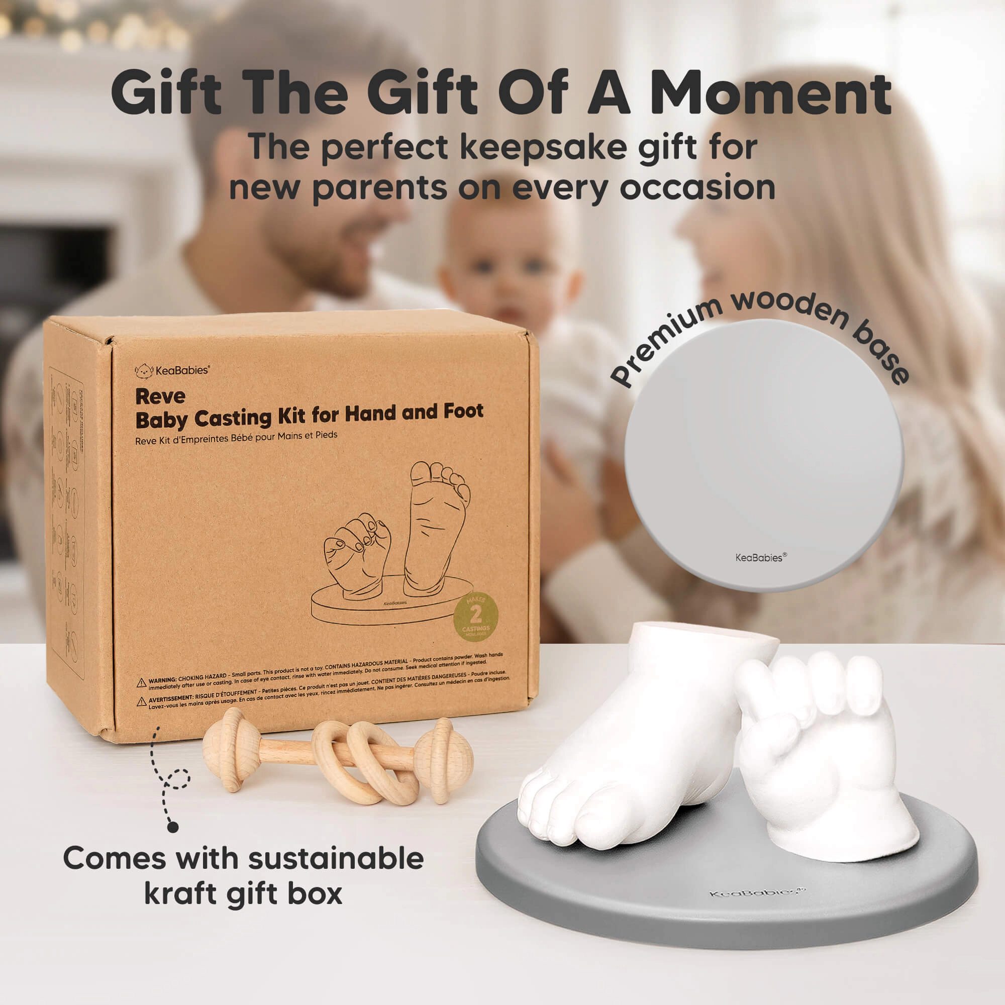 KeaBabies Reve Baby Casting Kit for Hand and Foot