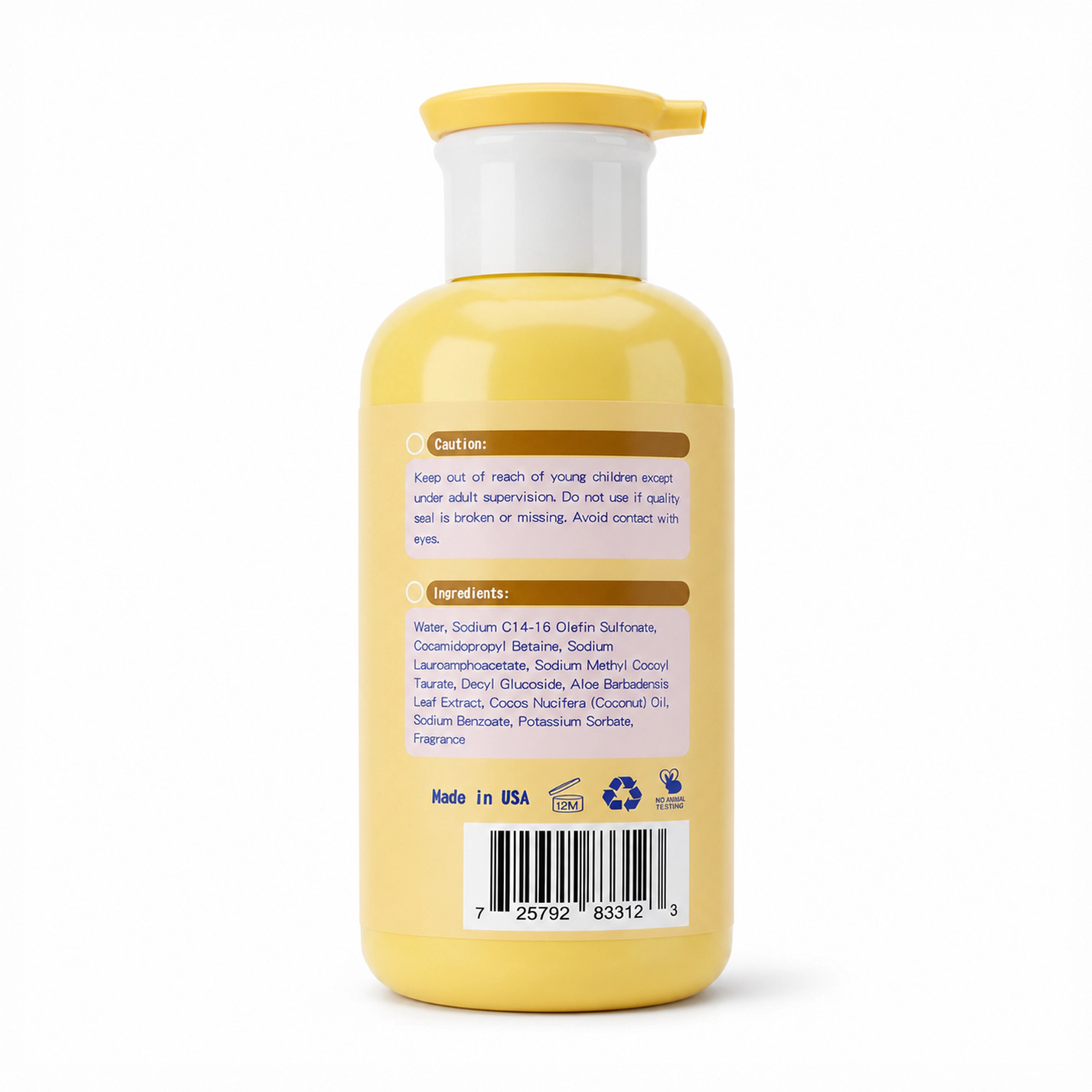 Skin Centrick Baby Body Wash & Shampoo - 250 ml, Tear-Free 2-in-1 with Aloe Vera & Coconut Oil for Sensitive Skin